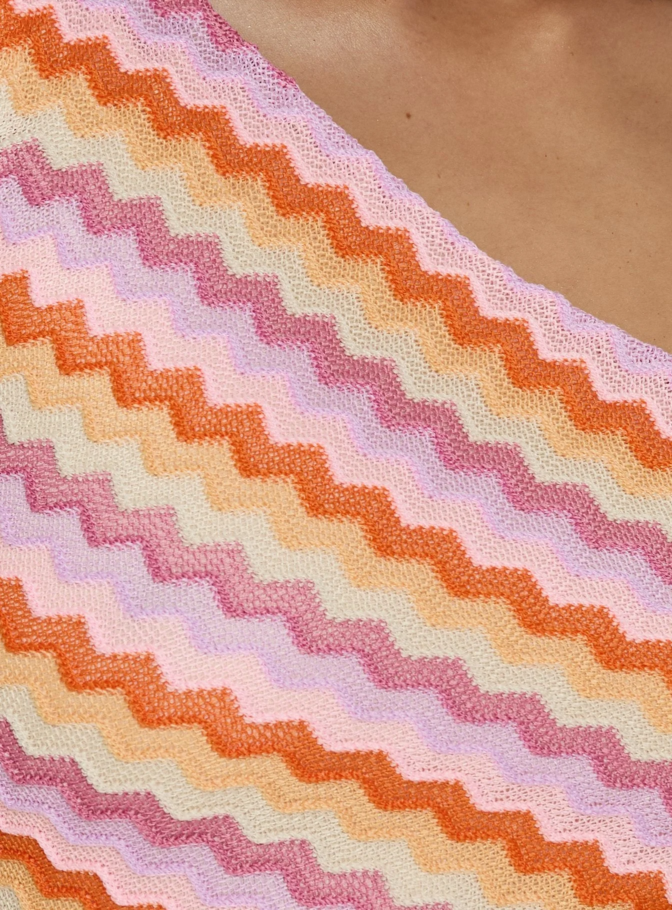 Alisia One Shoulder Knit Mini Dress Pink Stripe