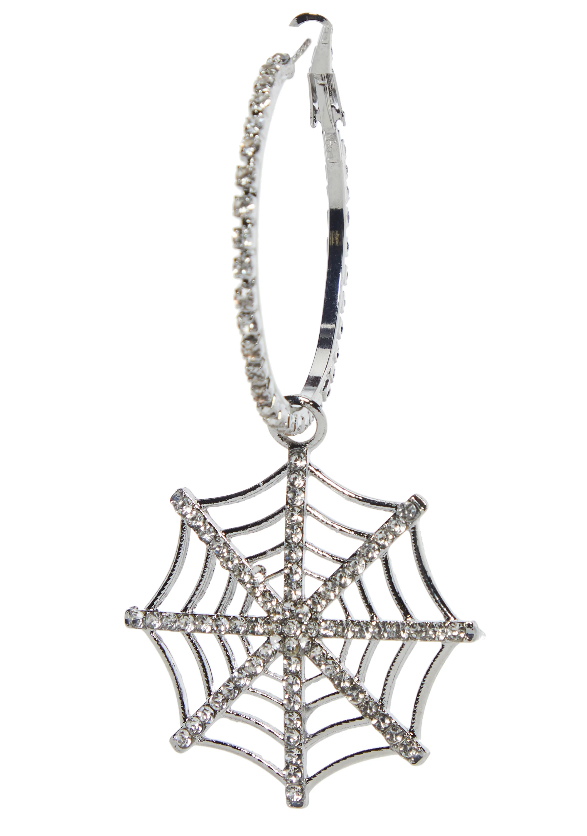Web Of Glitz Hoop Earrings