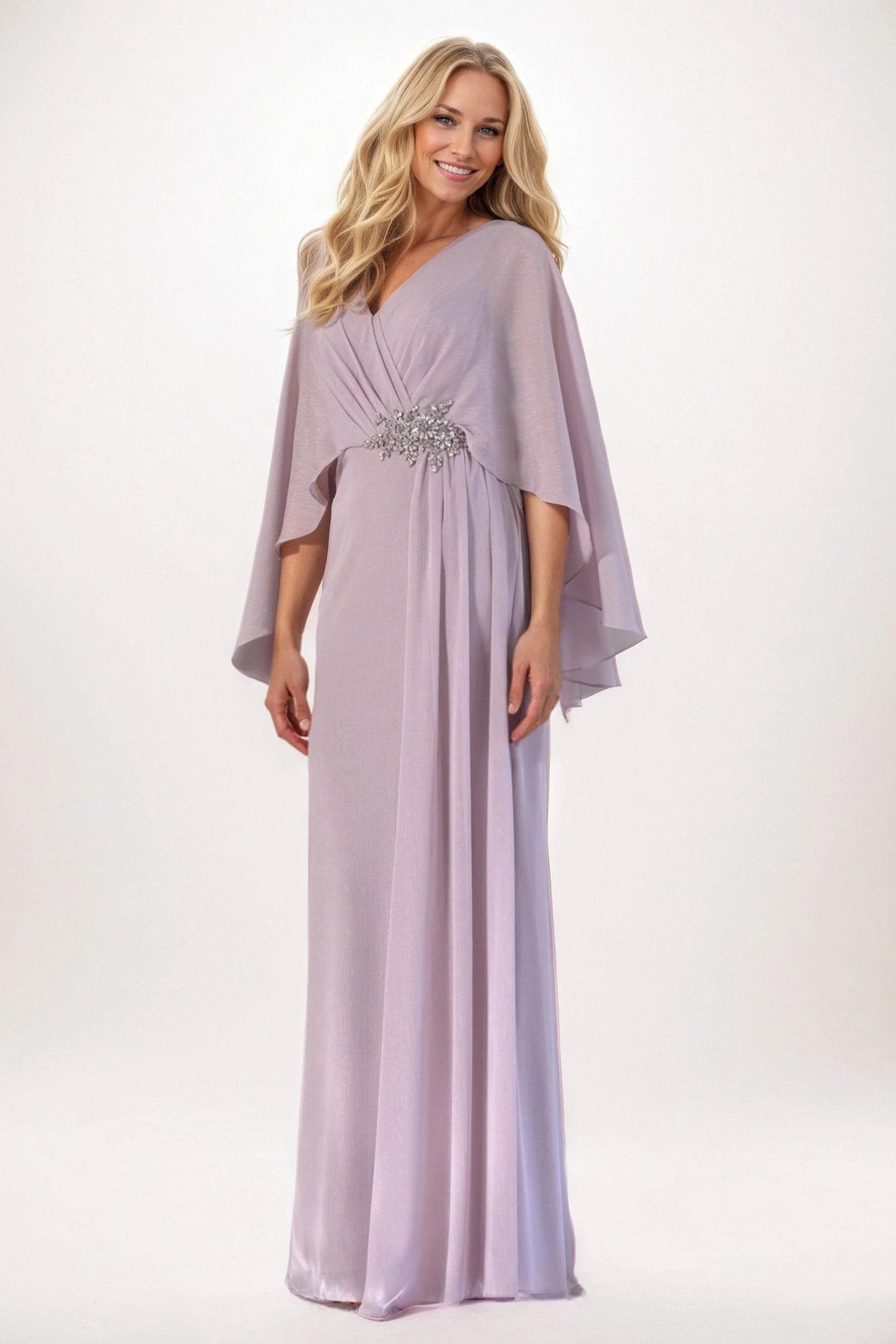 Sheath-Column Maxi Chiffon Mother of the Bride Dresses CM0389
