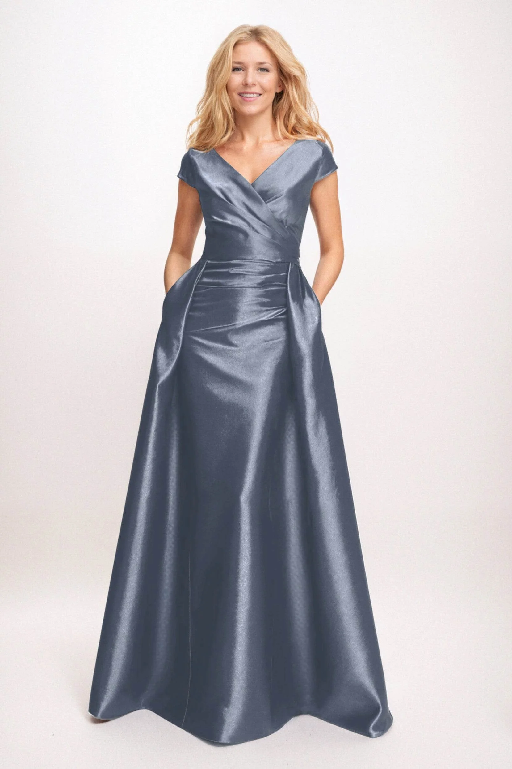 Trumpet-Mermaid Maxi Satin Mother of the Bride Dresses CM0382