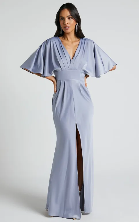 knee length dresses for ladies Camille Gown Teal Dupioni Xs / Blue