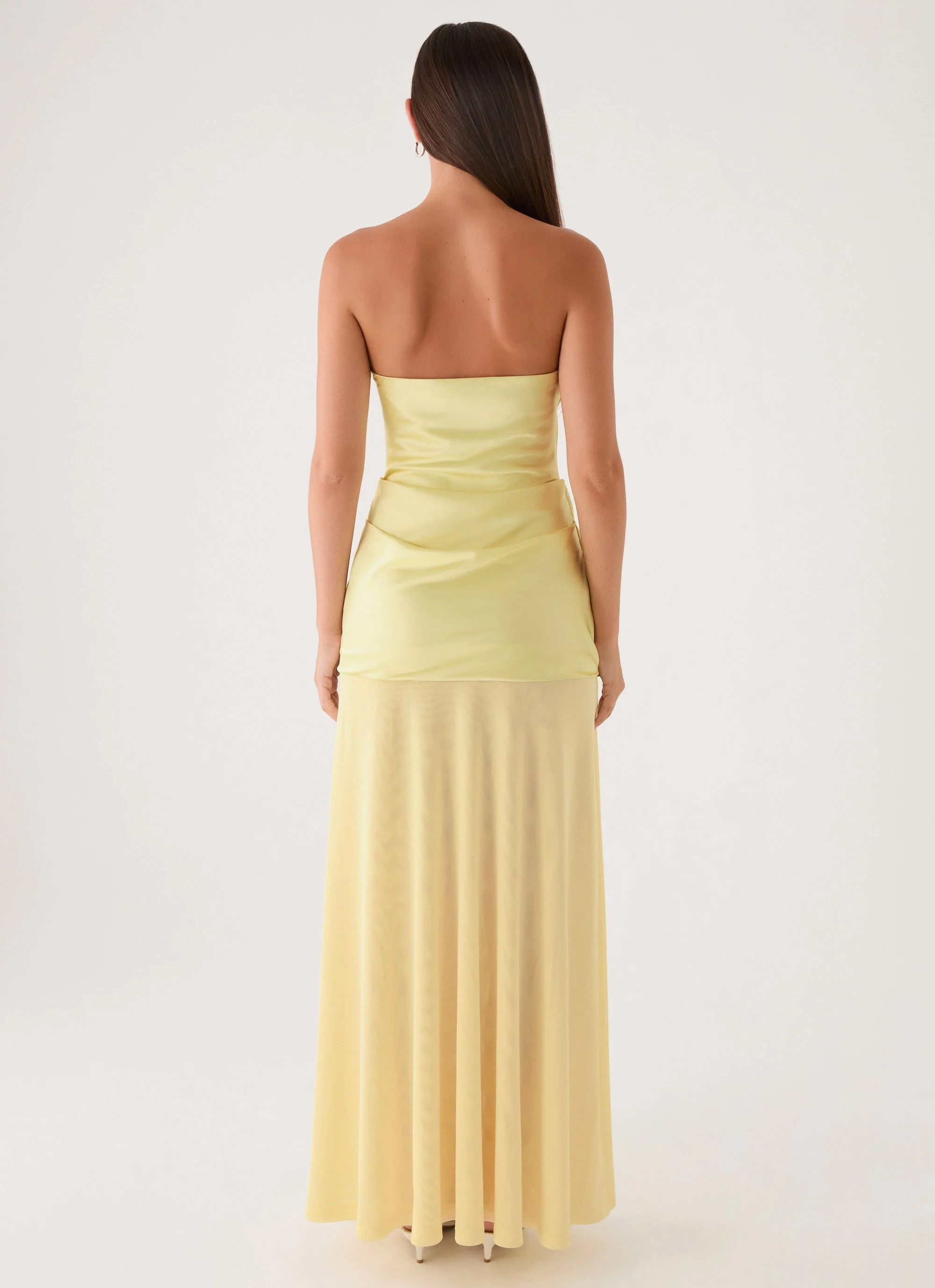 Cierra Strapless Maxi Dress - Yellow - luluinthesky