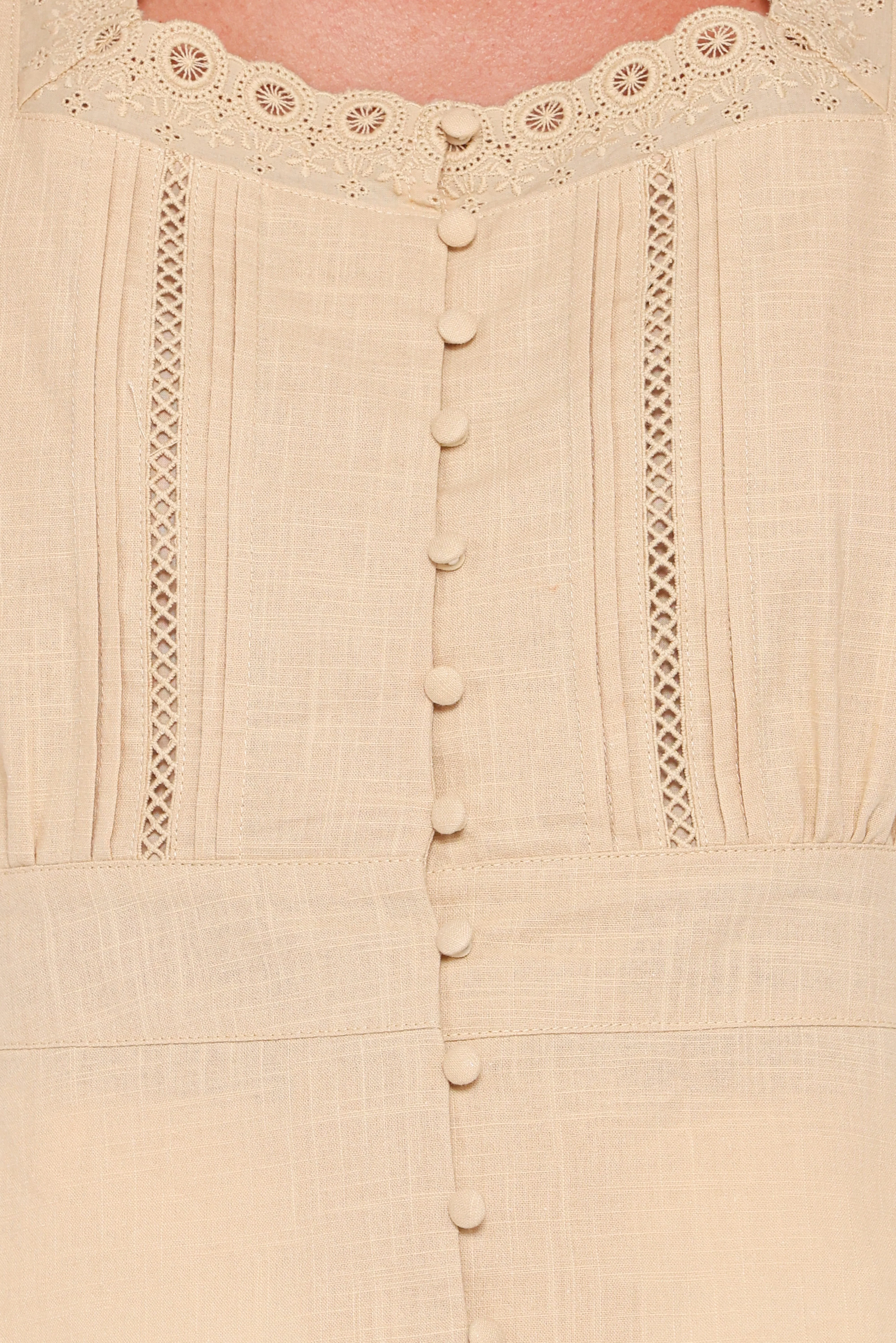 Luke Button Top - Khaki