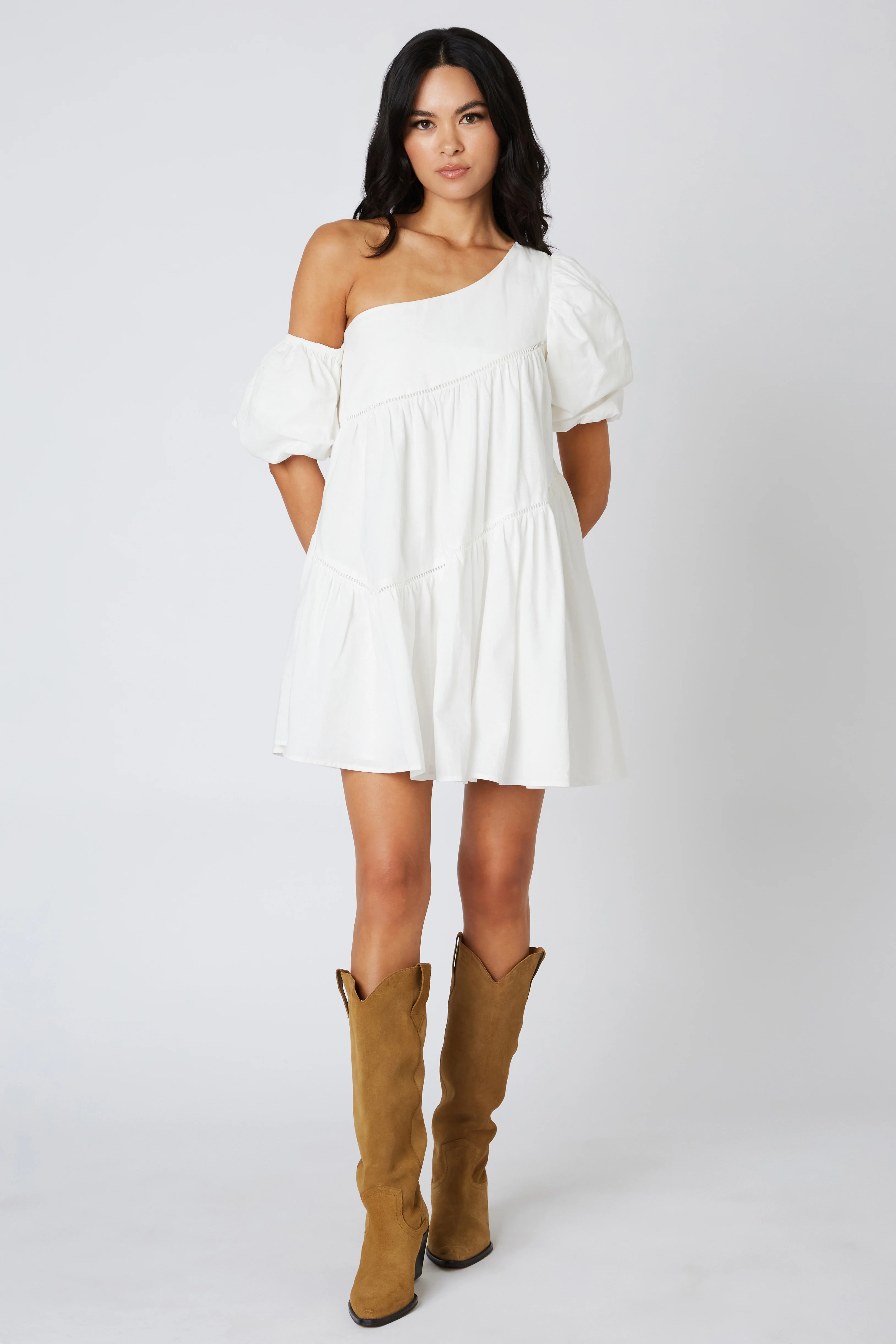 Cold Shoulder Trapeze Dress