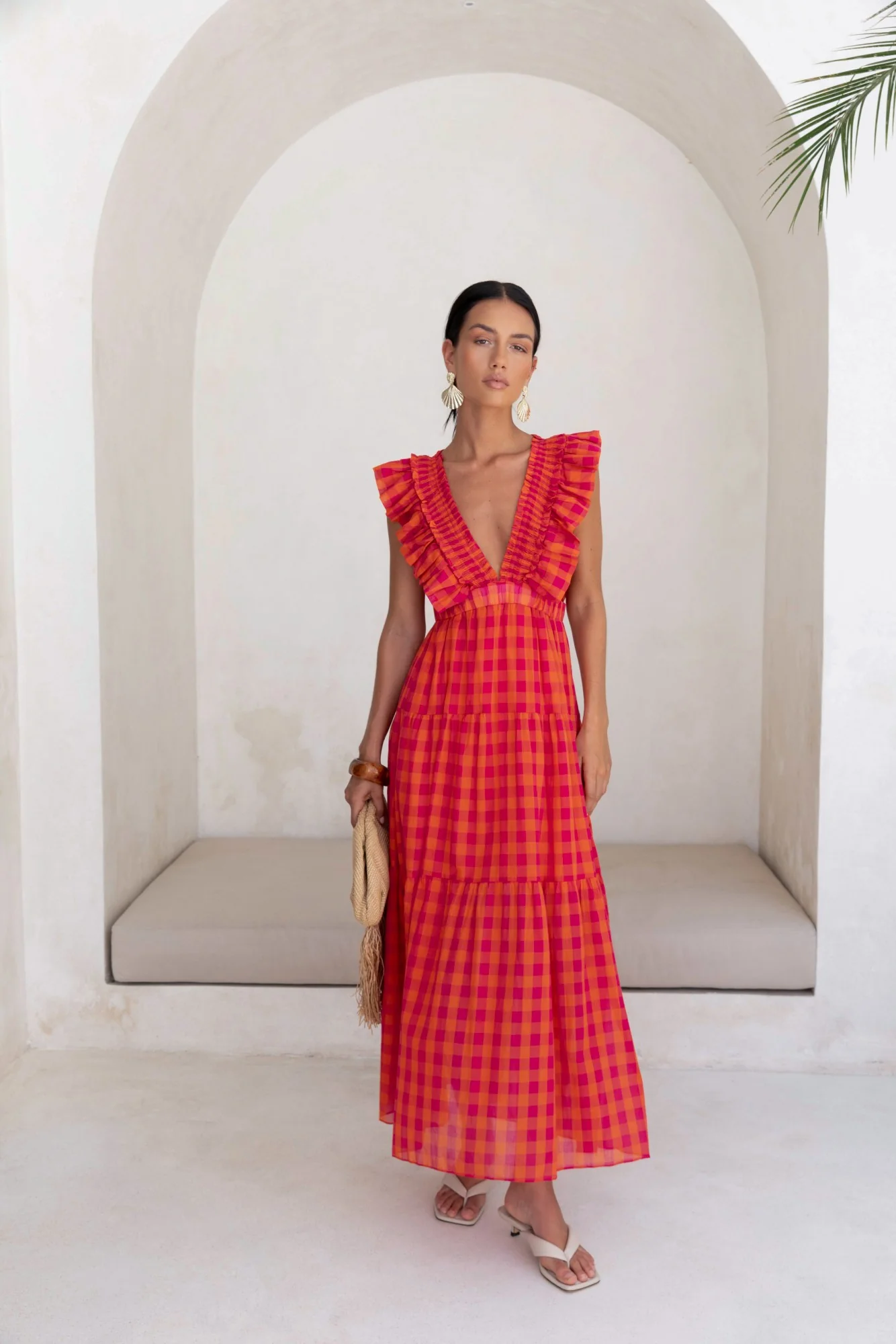 Sunset Picnic Maxi Dress Pink - luluinthesky