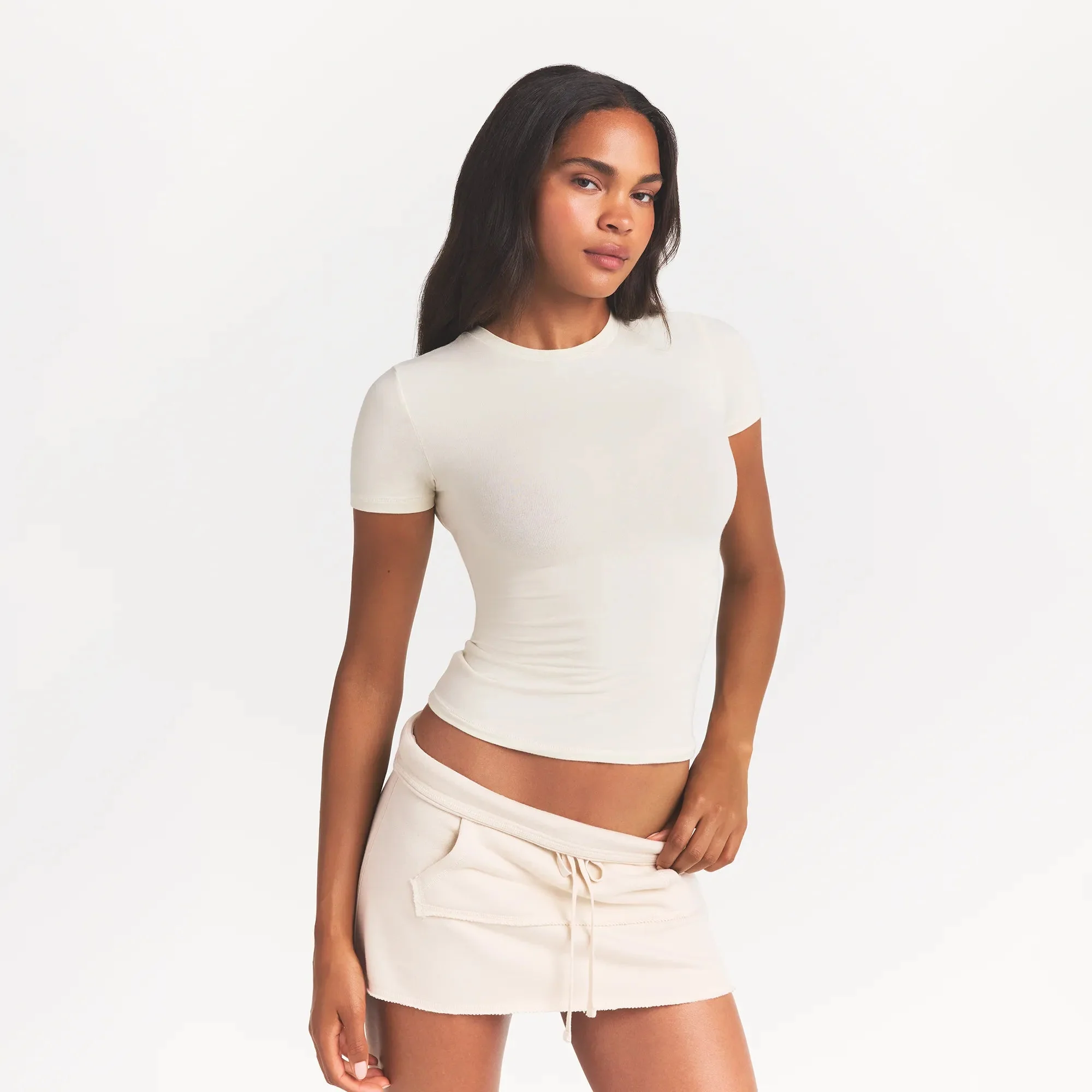 Cotton Jersey T-Shirt - Bone