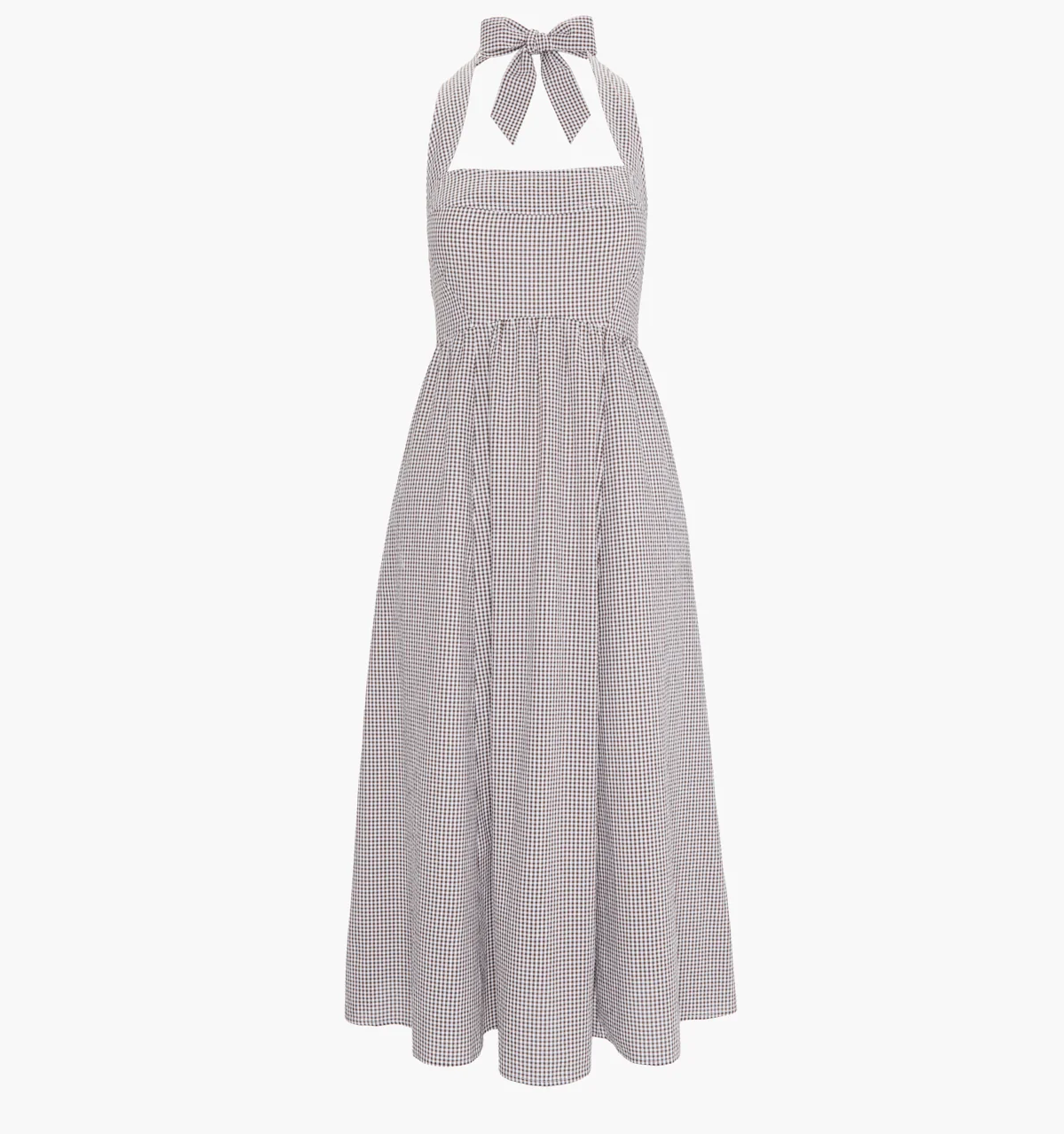 The Fleur Midi Dress - Chocolate Gingham