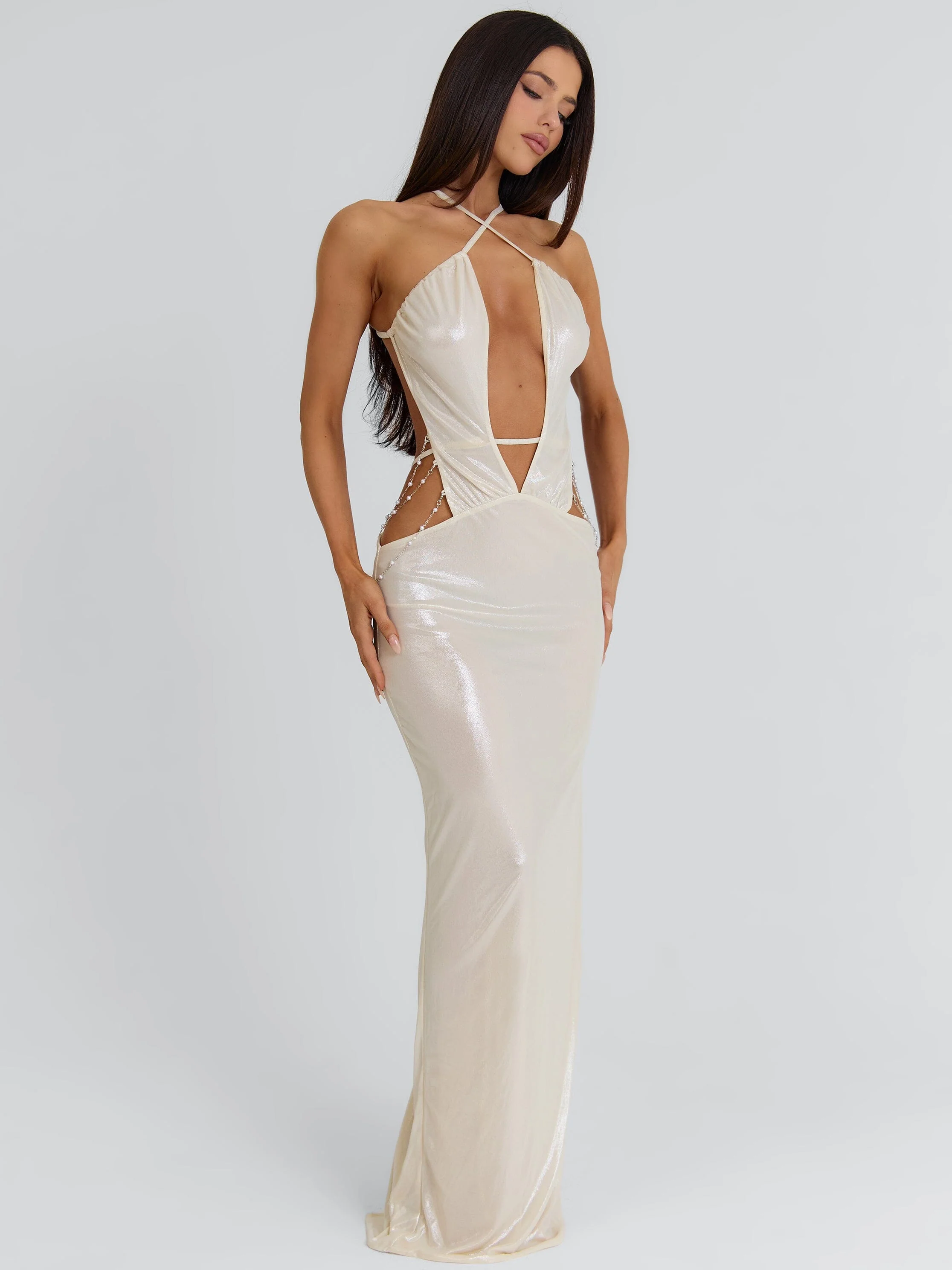 MADDISON MAXI DRESS GOLD