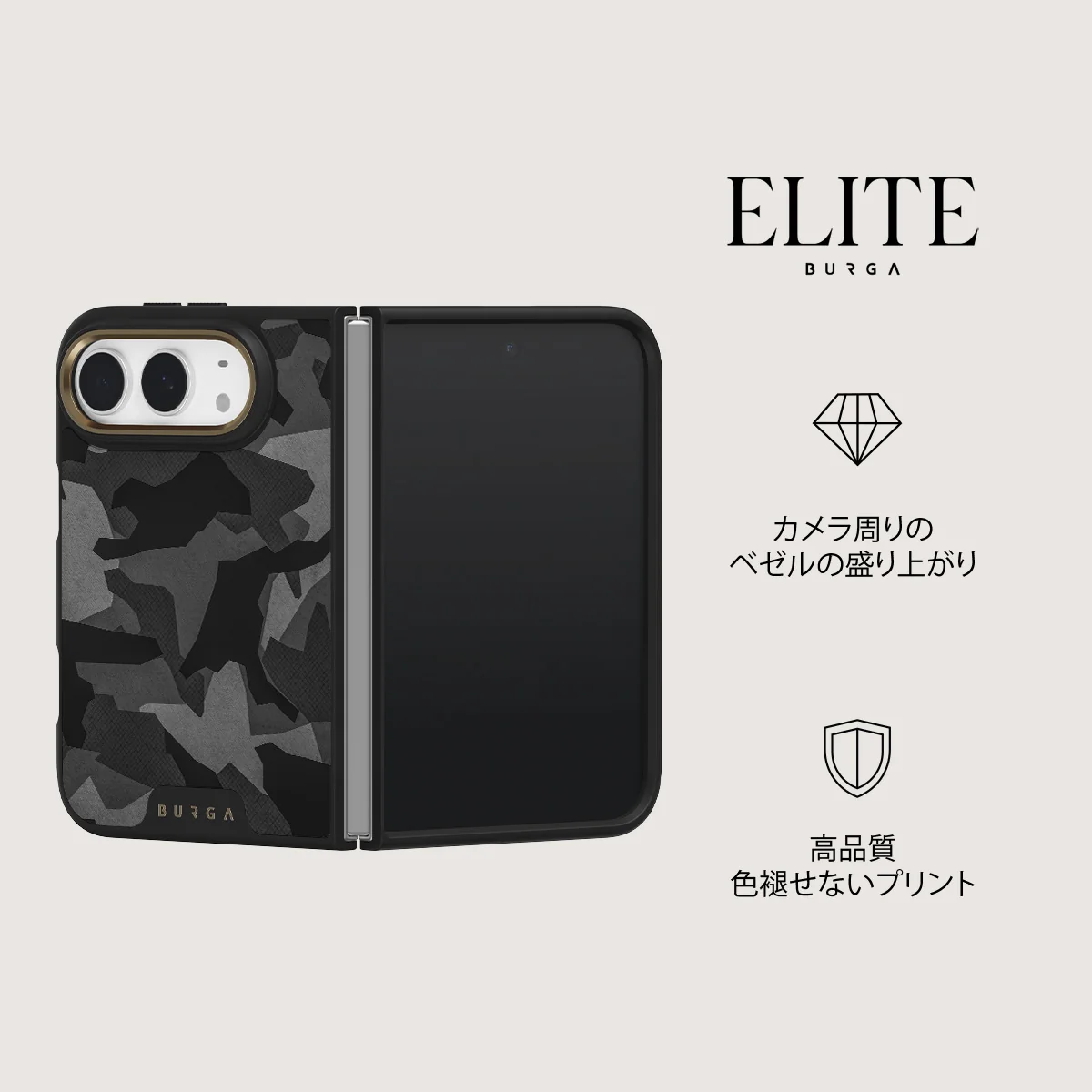 Night Black Camouflage - iPhone Duo ケース