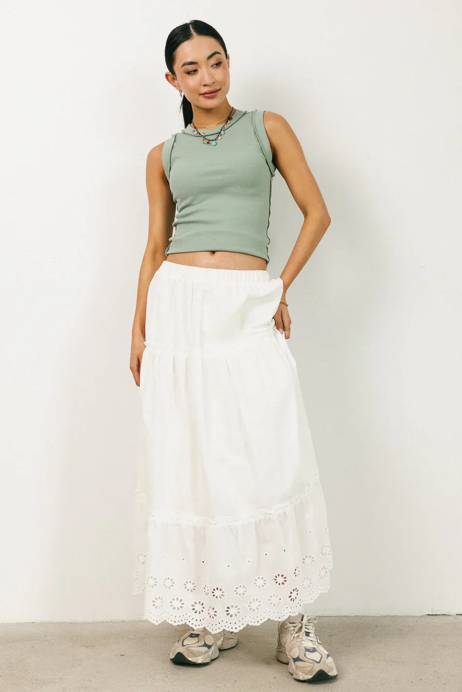 Kimberly Tank Top in Sage