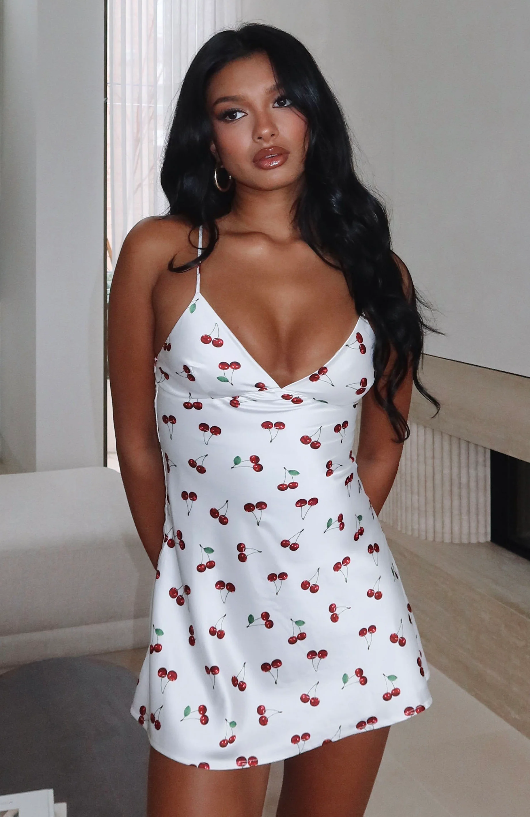 Let's Get Going Mini Dress Cherry