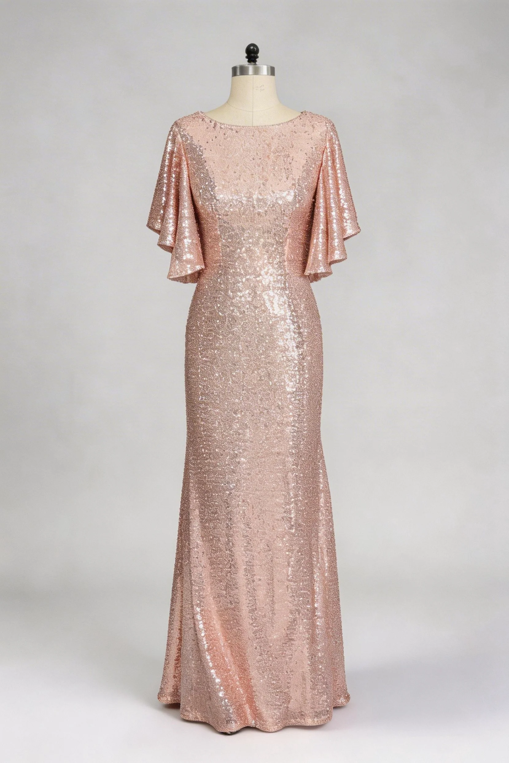 Mermaid Maxi Sequined Mother Of The Bride Dress CM0286