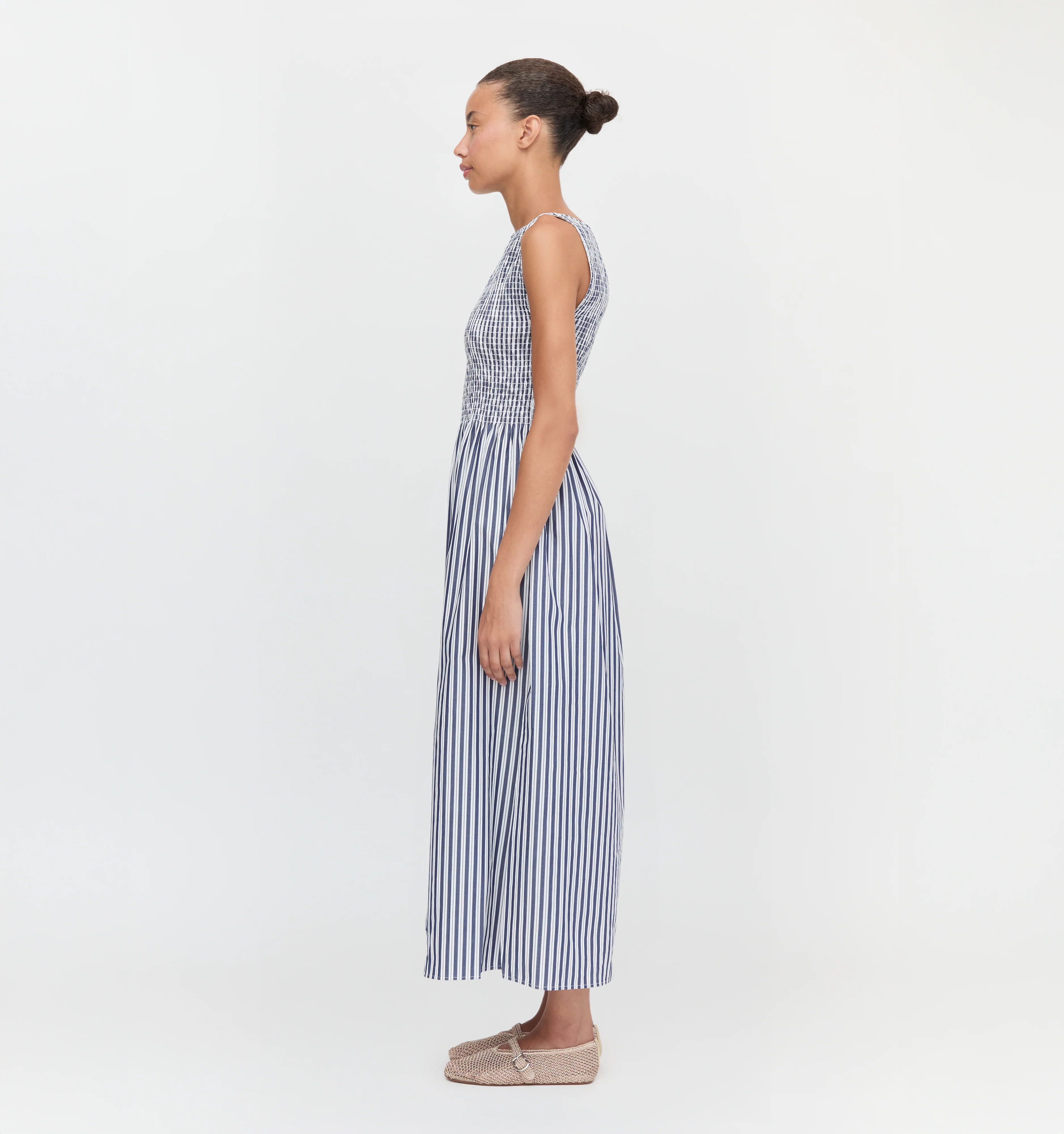 The Cosima Nap Dress - Navy Stripe