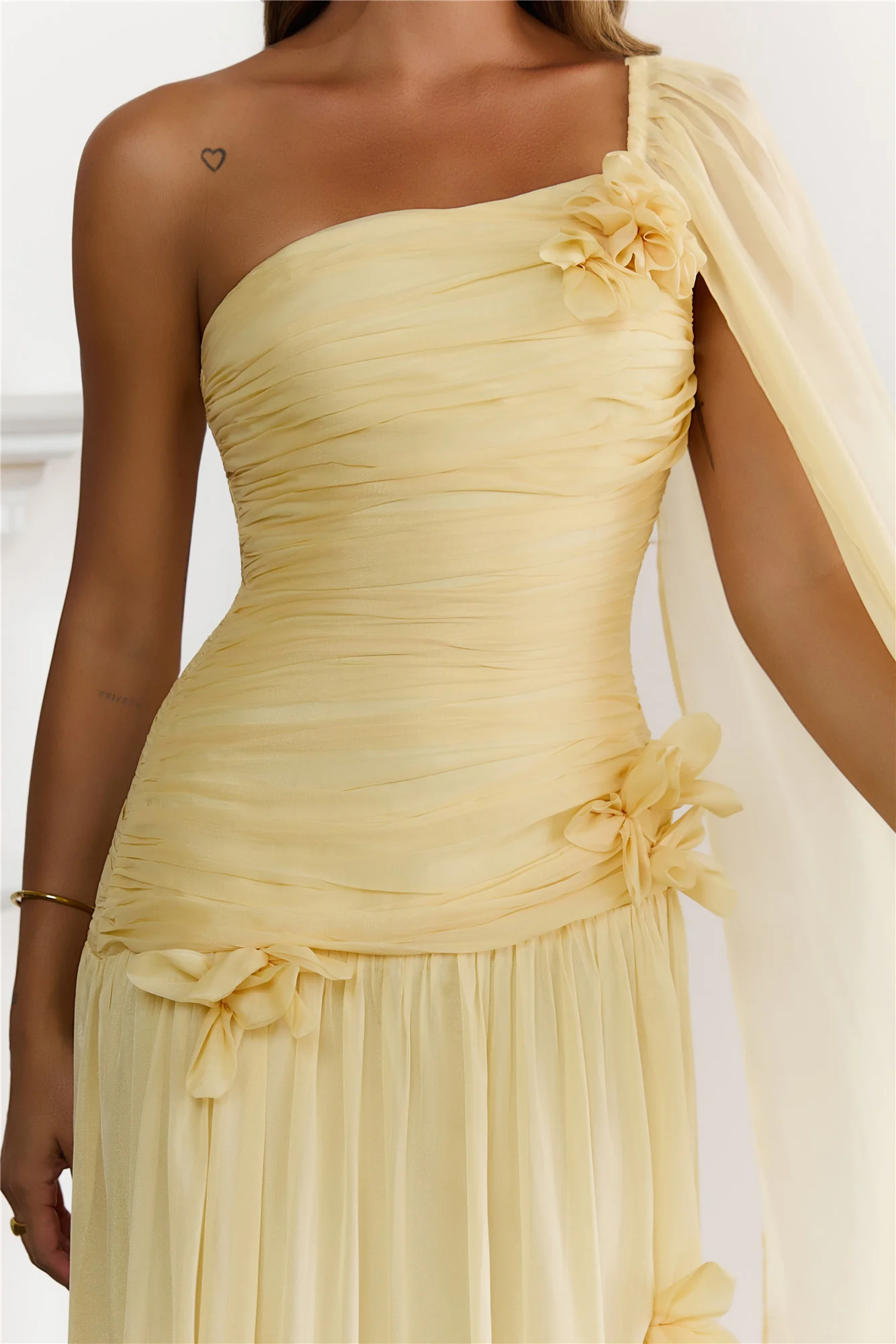 Silver Breeze One Shoulder Maxi Dress Butter