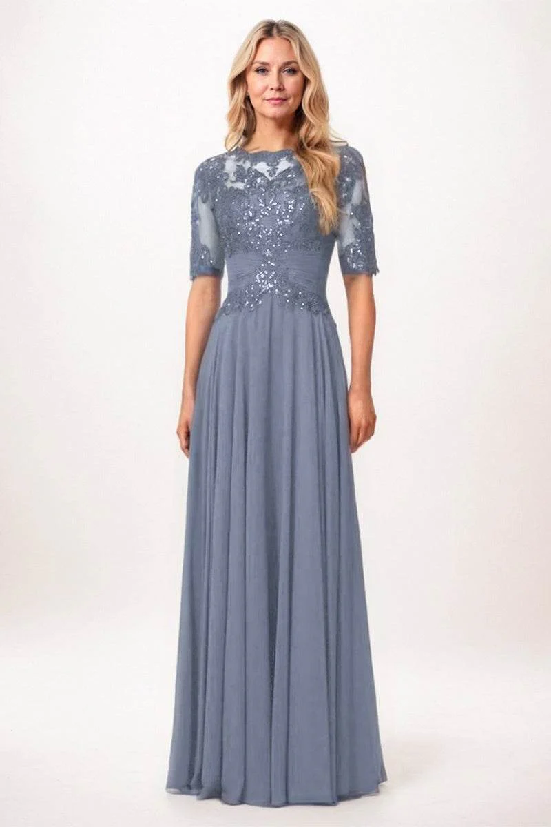 A-Line Maxi Chiffon Mother Dress CM0266