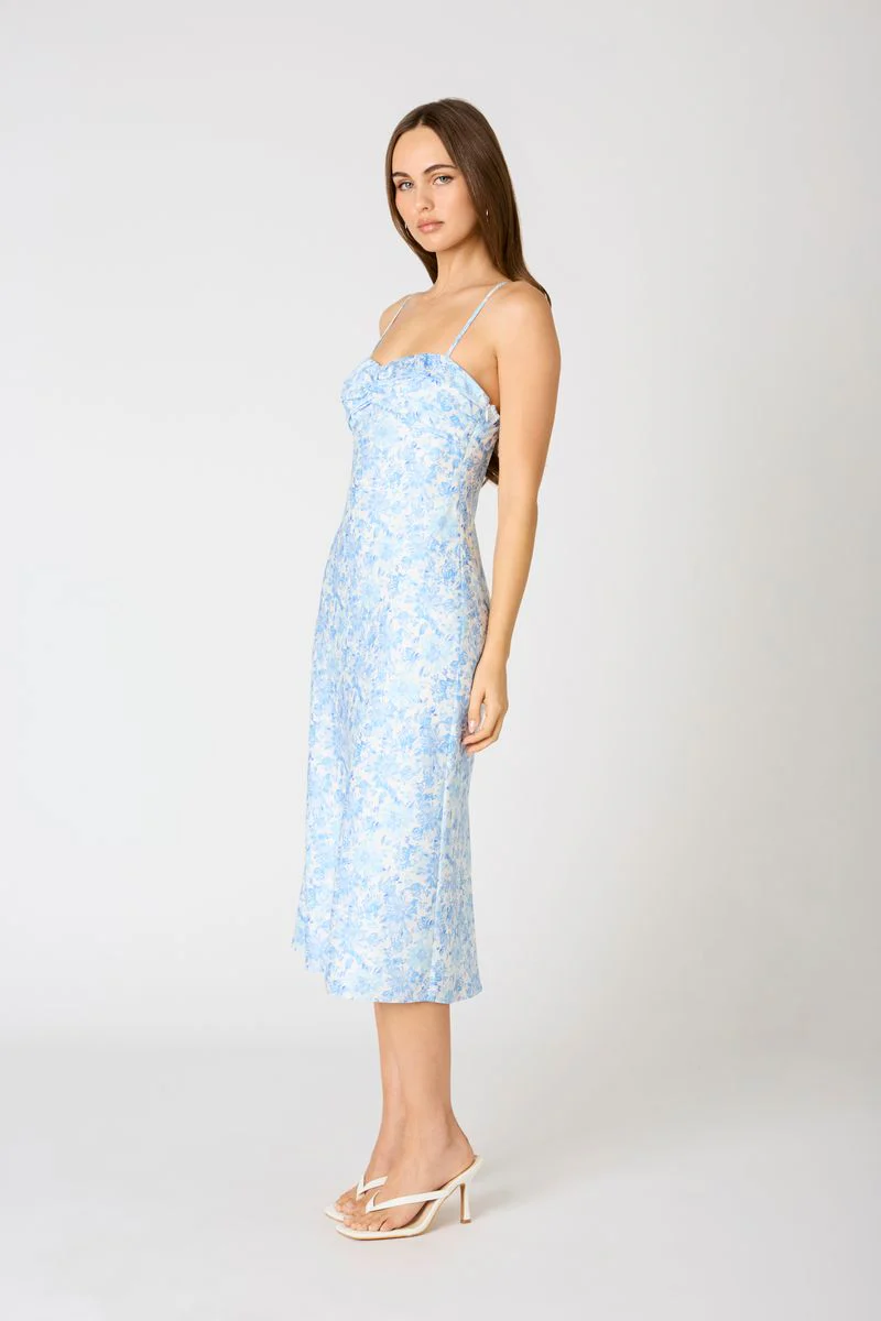 Vintage Satin Midi Dress