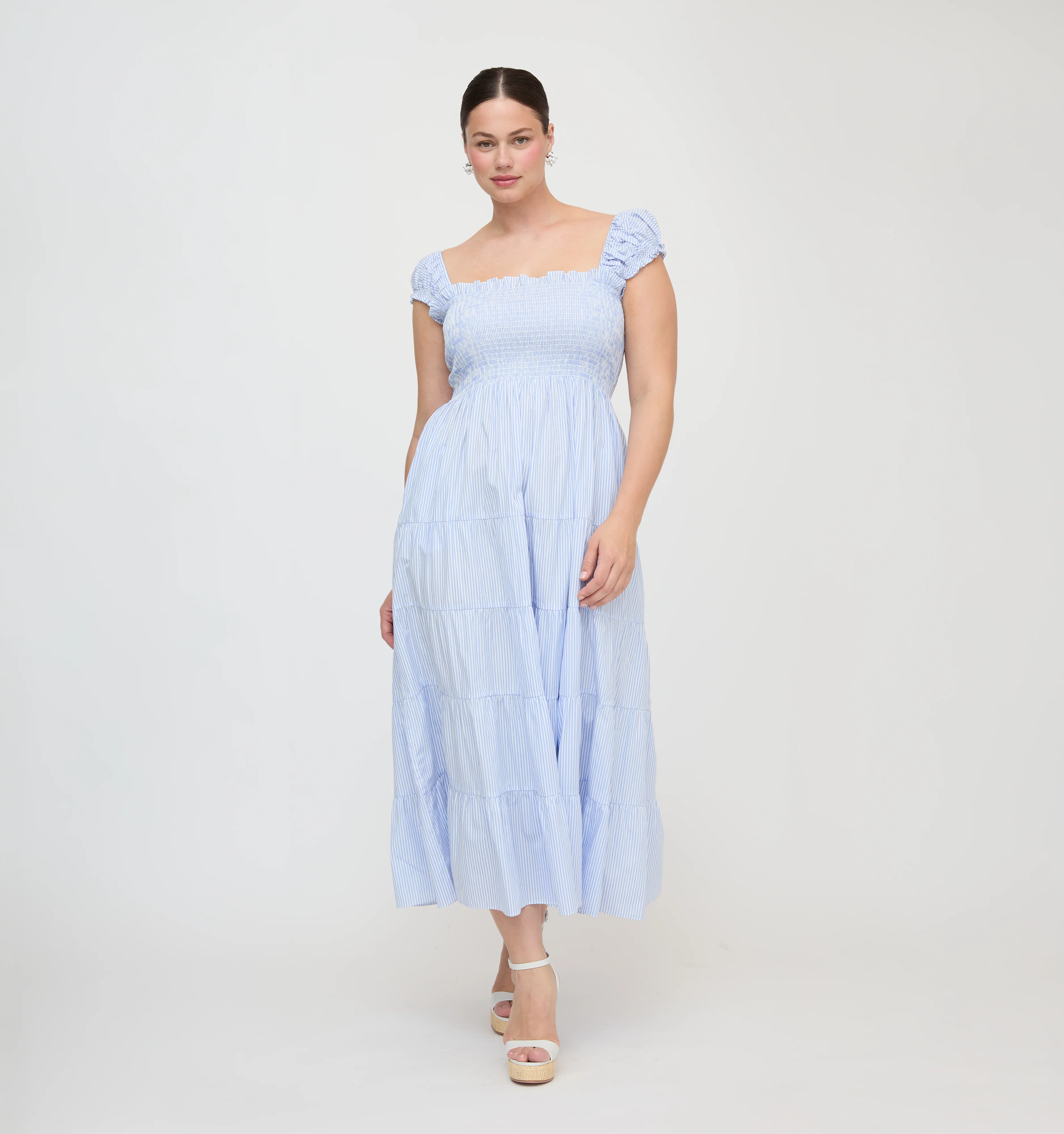 The Stella Nap Dress - Blue/White Stripe