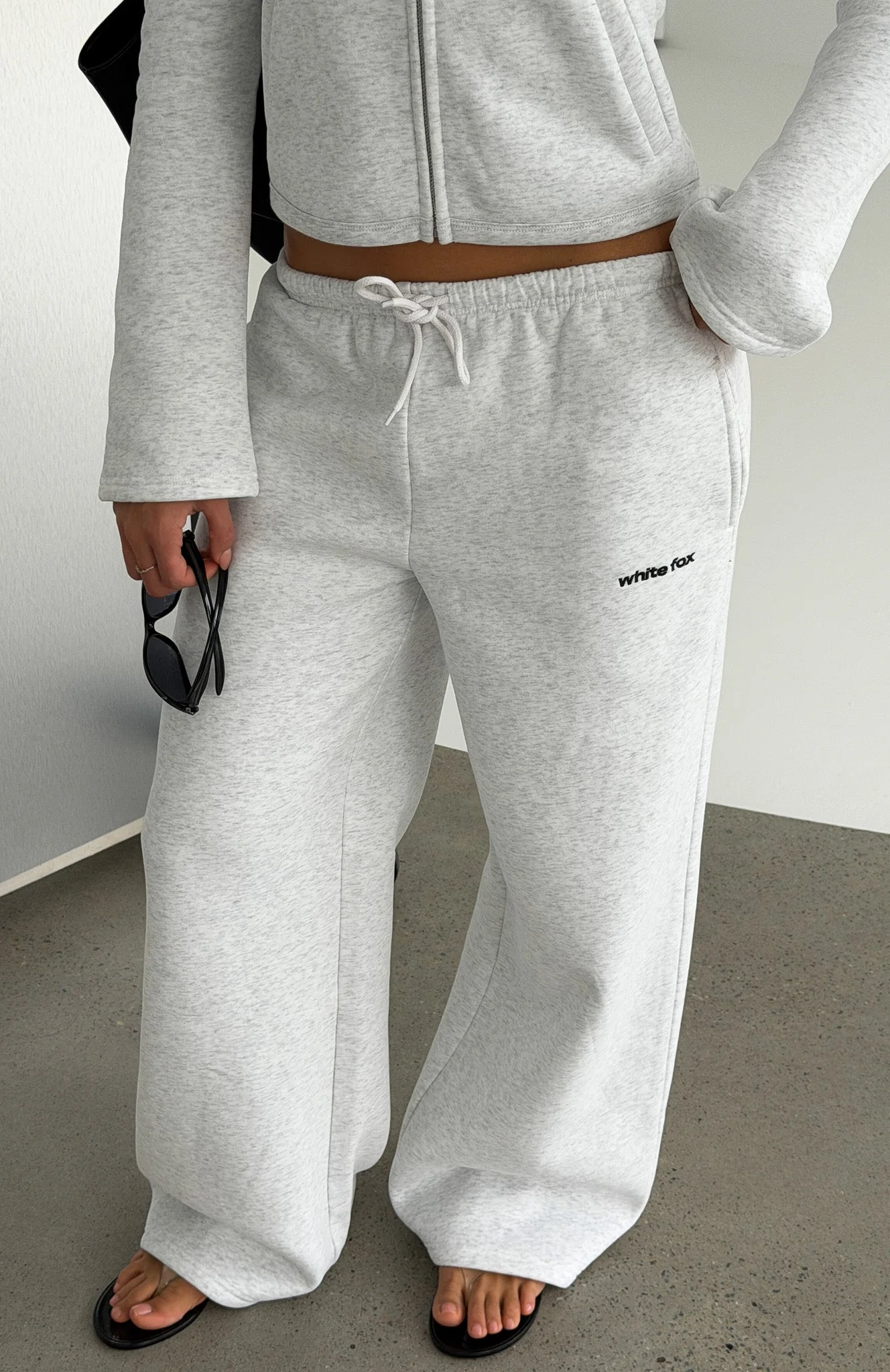 Not Changing Wide Leg Sweatpants Grey Marle