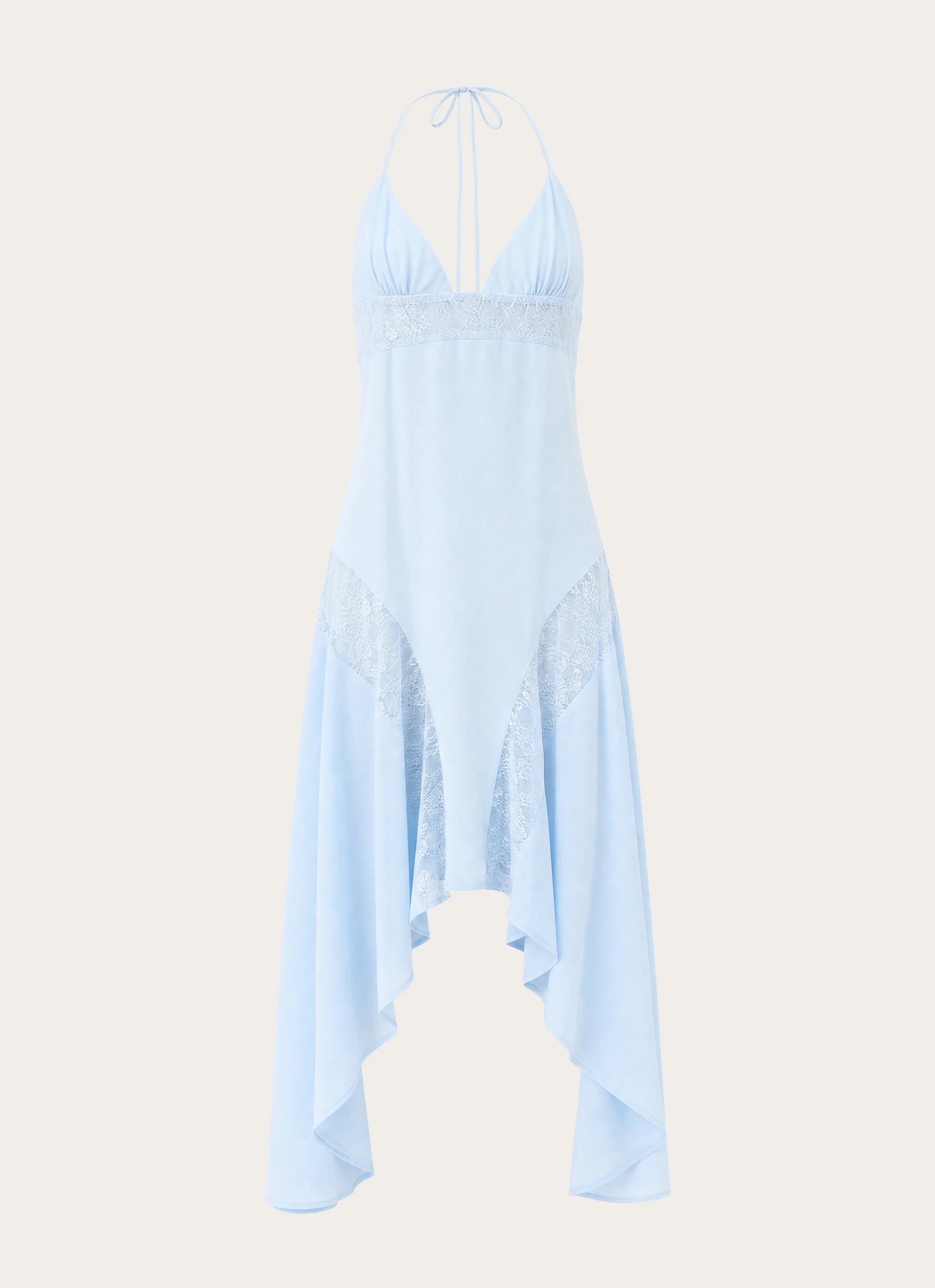 Prilla Asymmetric Midi Dress - Blue - FASHION NOB