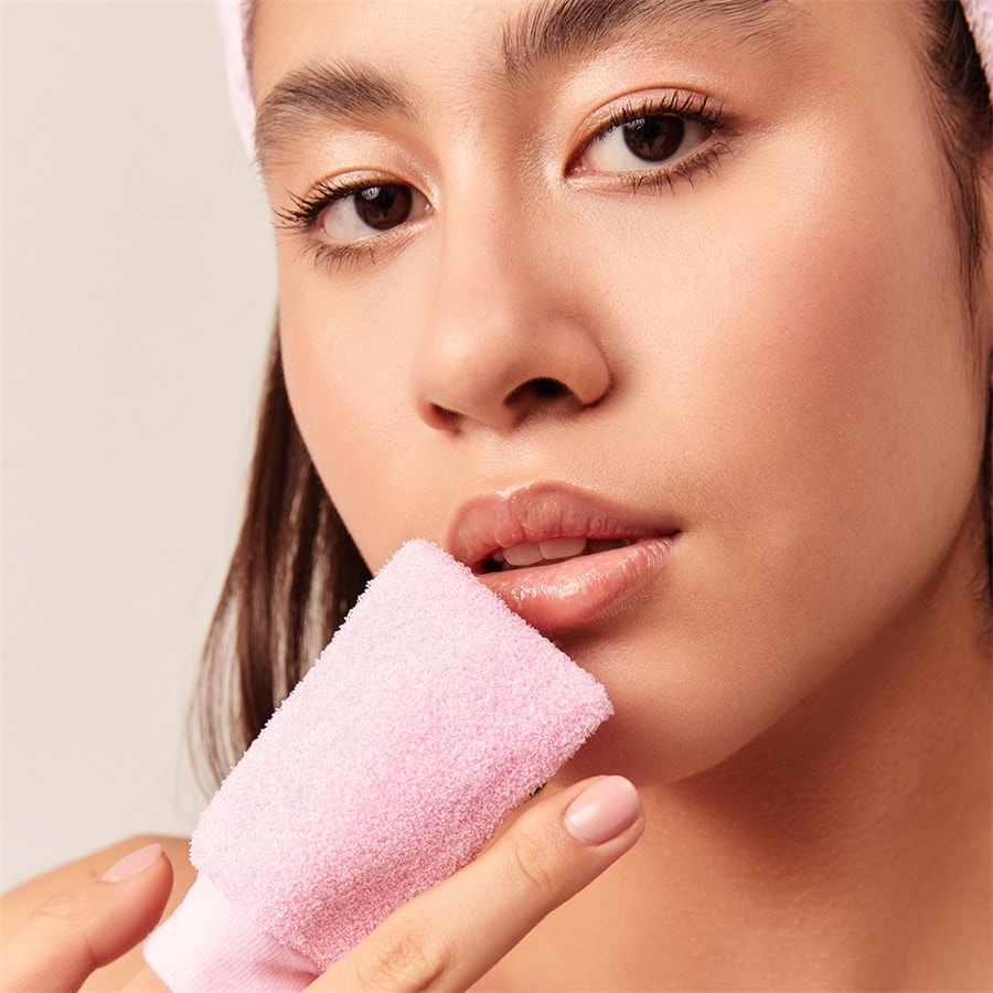 GLOV Płyn do demakijażu i rękawica oczyszczająca Lip Scrubex Pink