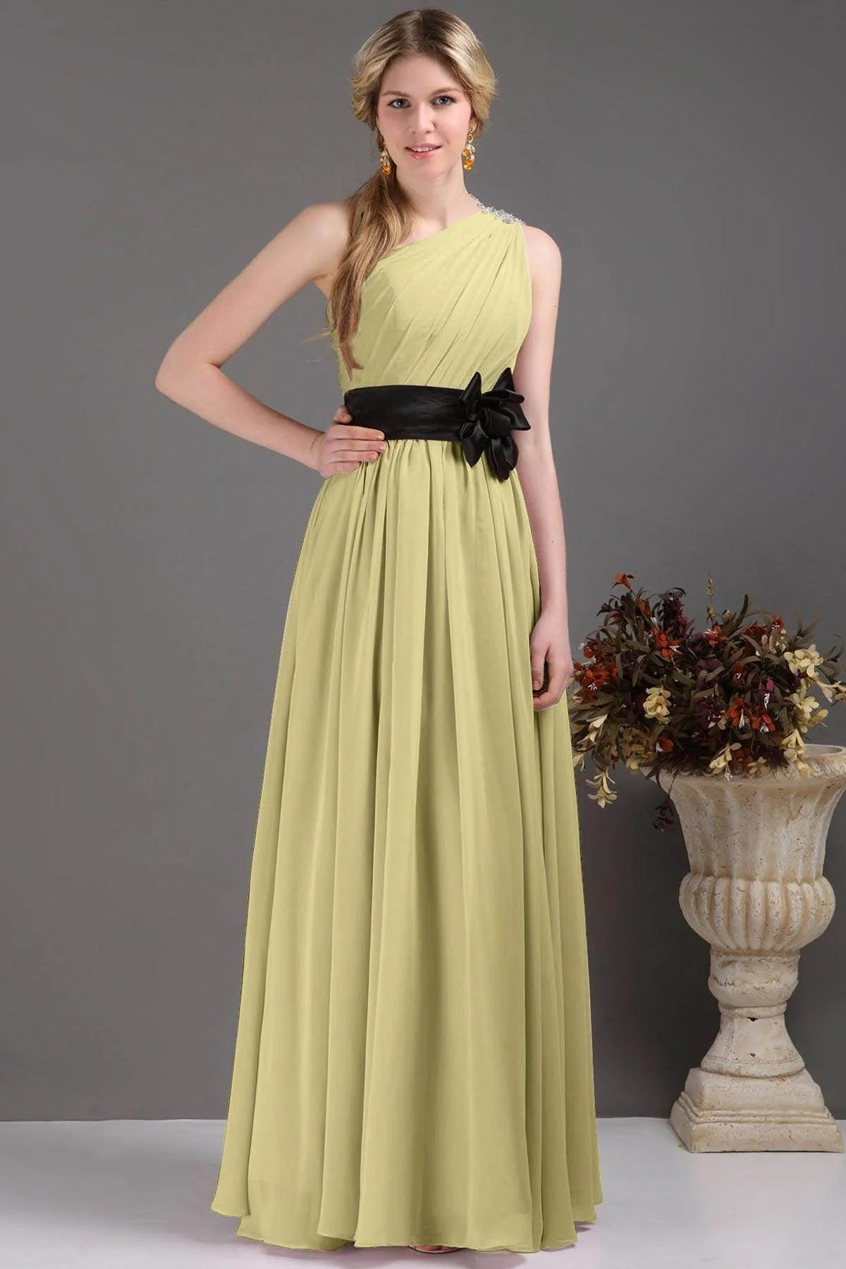 Sheath-Column Floor Length Bridesmaids Dress COSF14001