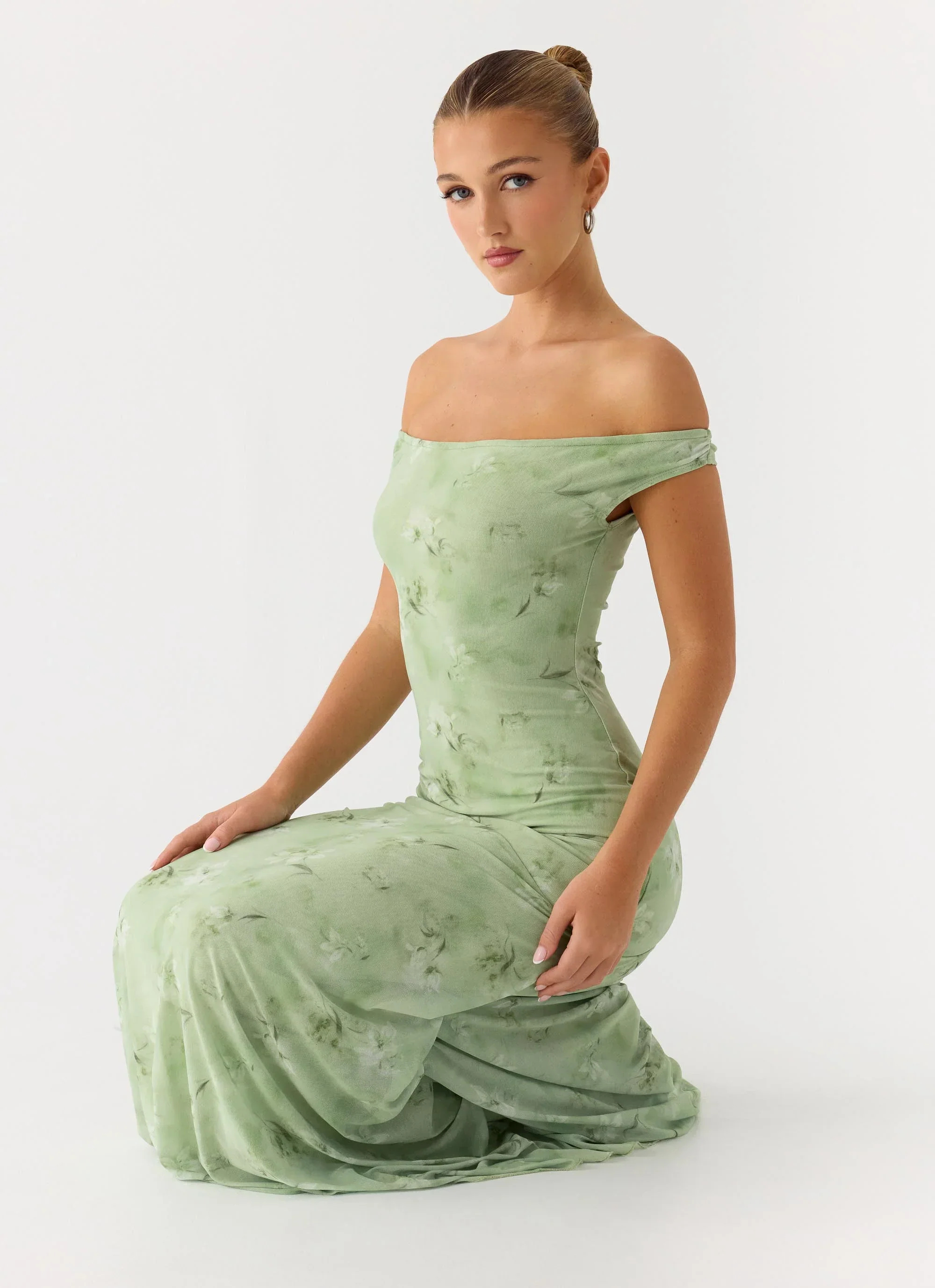Wasting Time Maxi Dress - Blurred Lime - luluinthesky