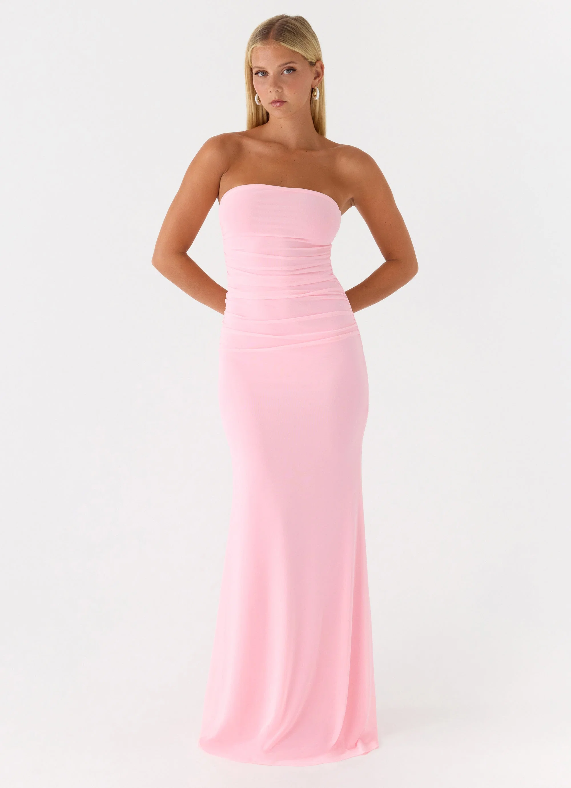 Iroha Strapless Maxi Dress - Pink