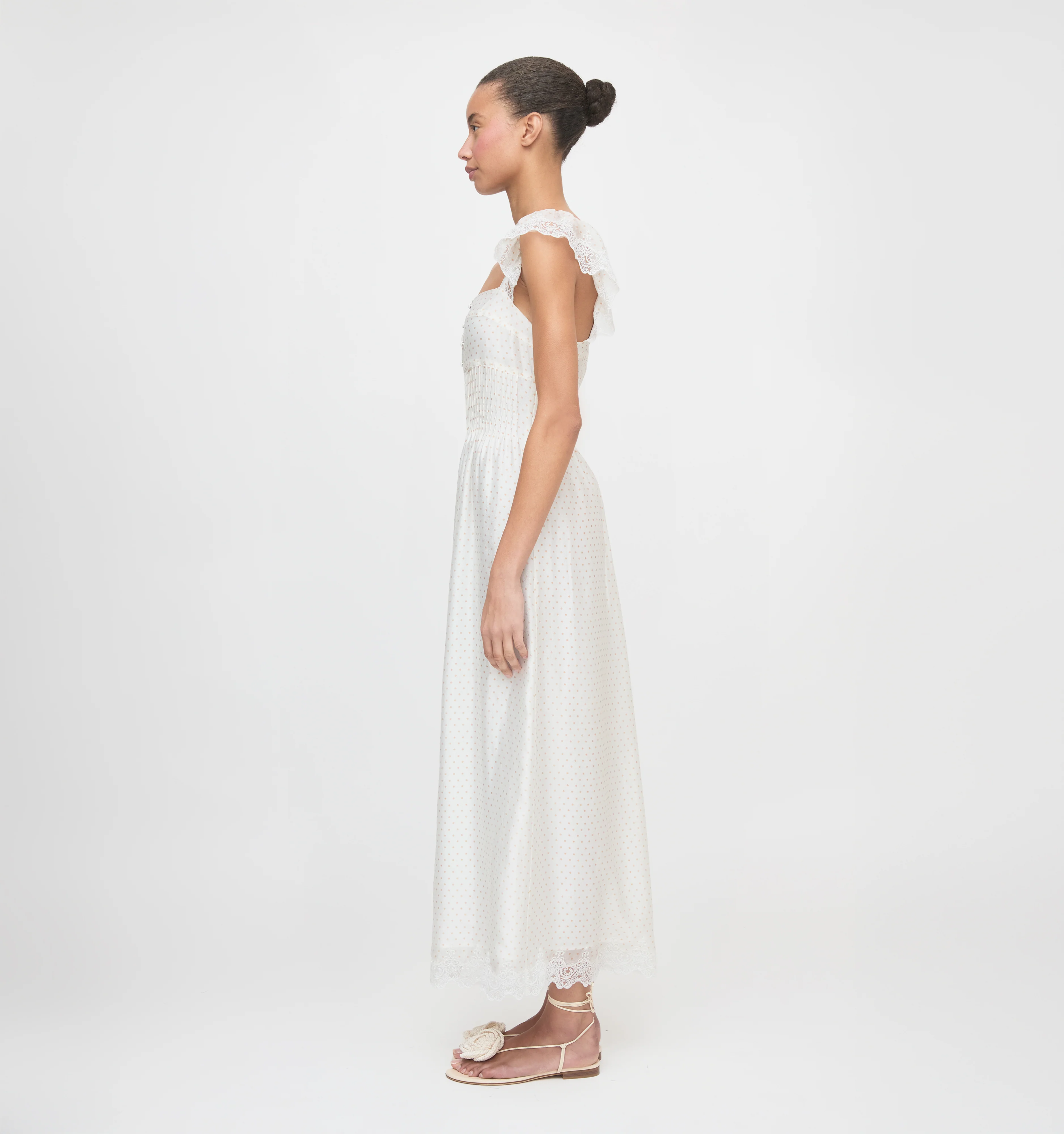 The Beckham Dress - Sand Dot