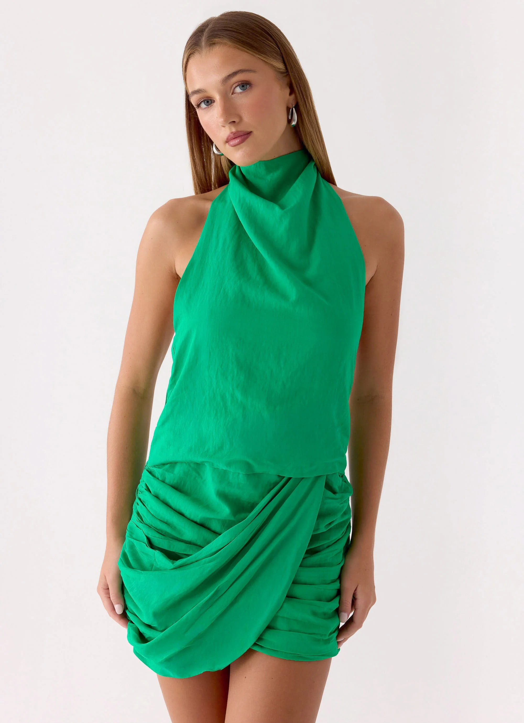 Karilo Mini Dress - Emerald Green