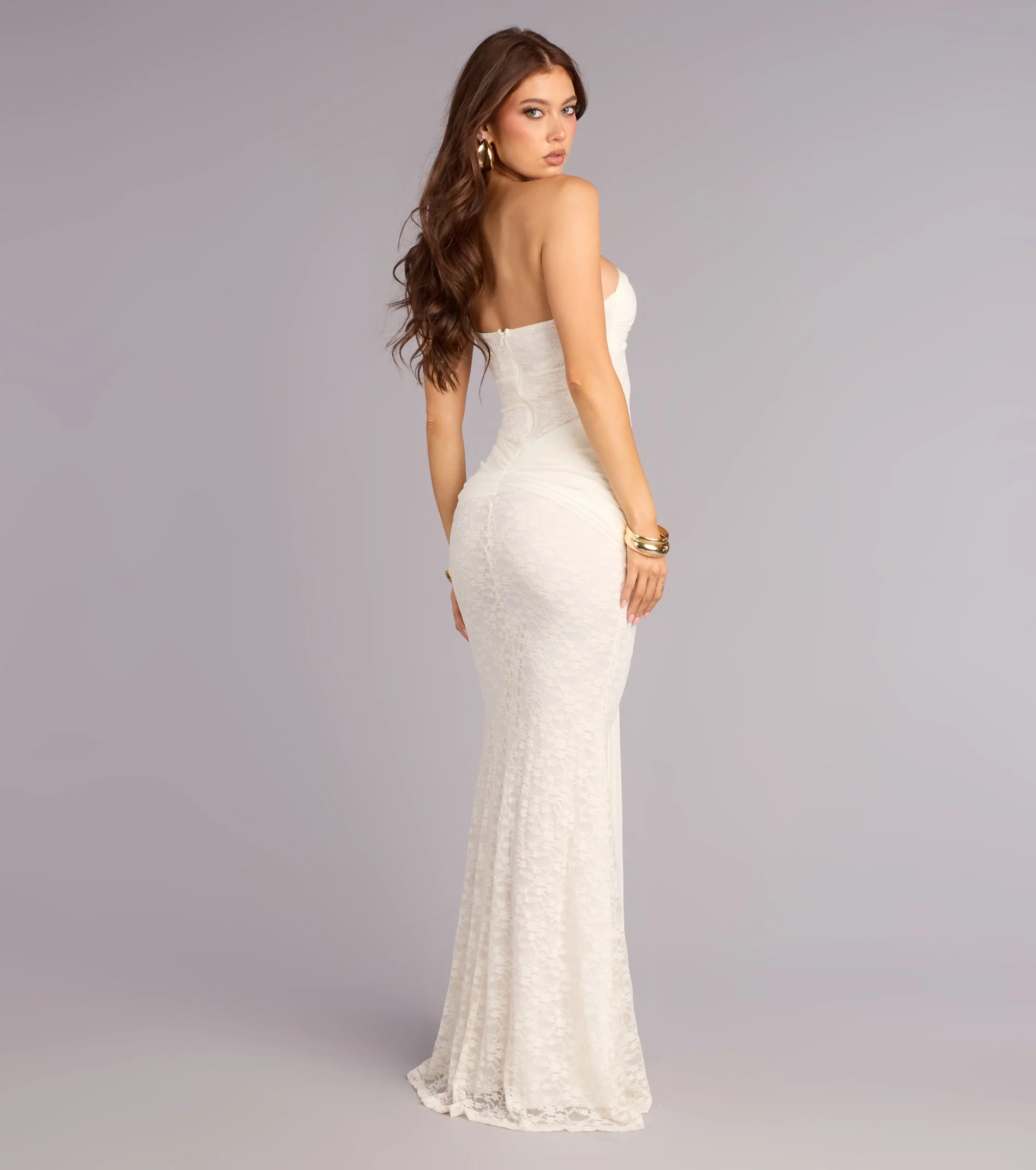 Giana Lace One-Shoulder Formal Dress - luluinthesky