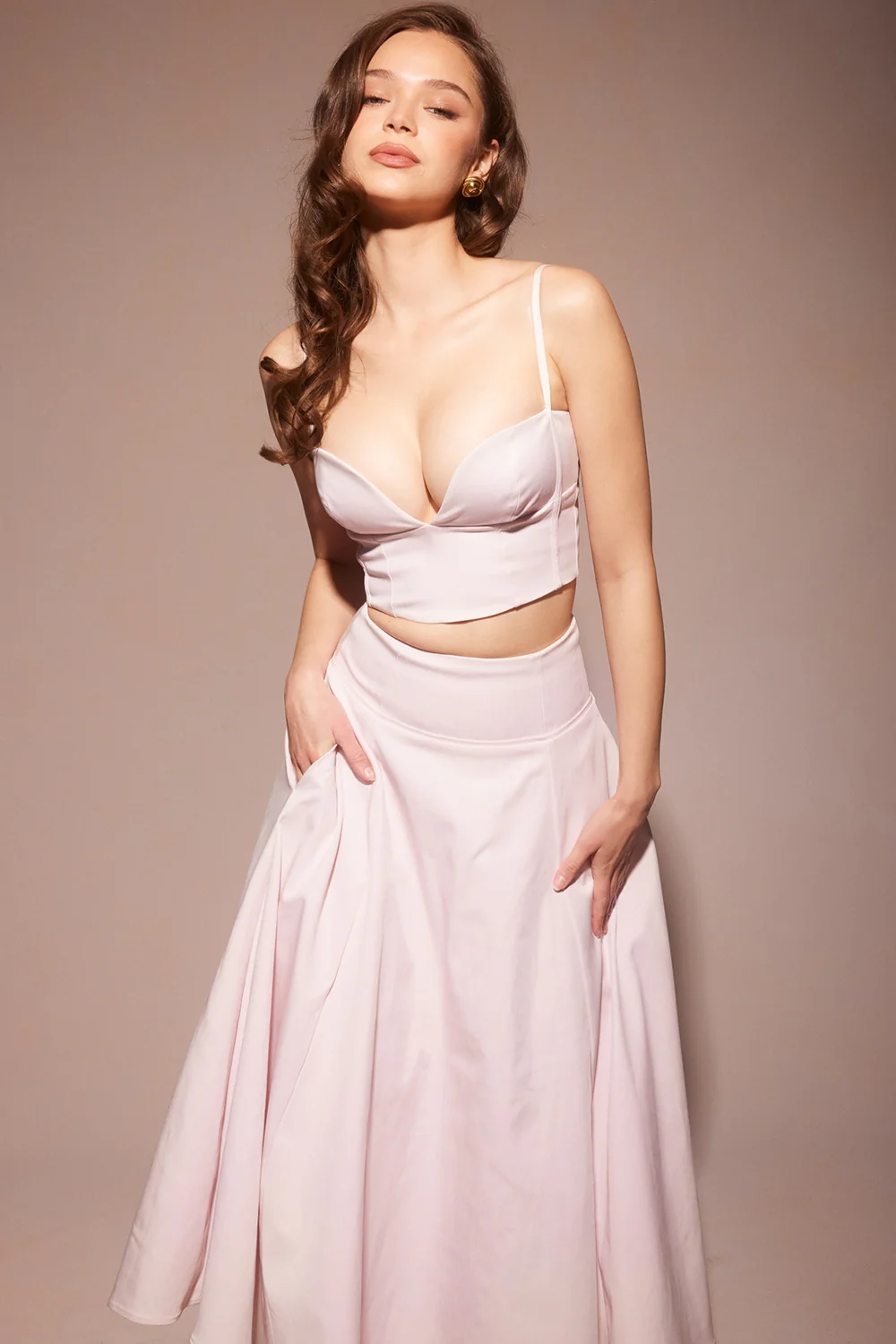 Ballerina Pink Cropped Bralette Top