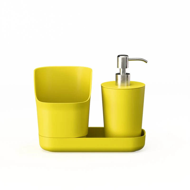 Vogeelle Duo Sink Caddy Organizer & Soap Dispenser - Lemon