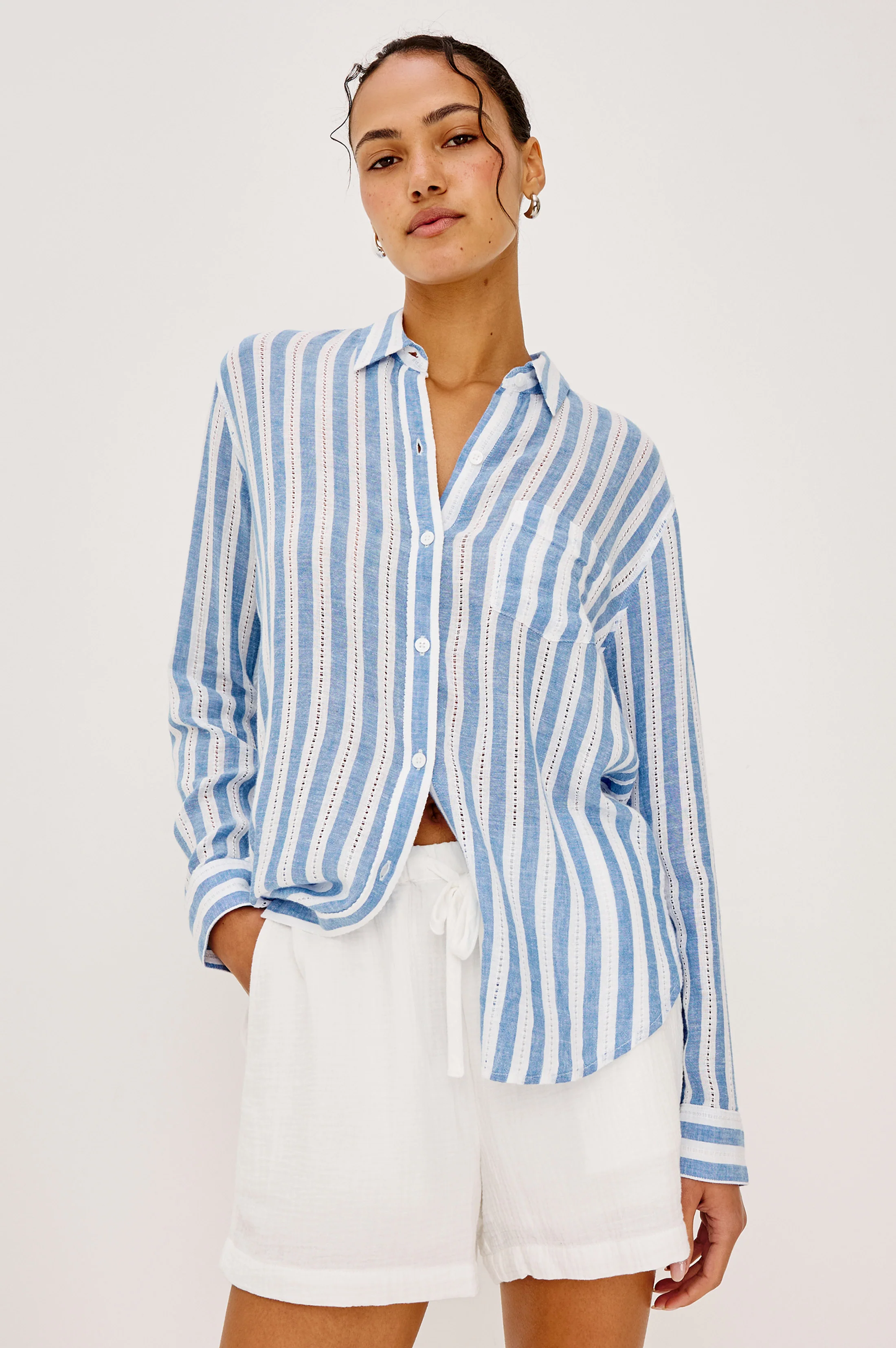 Charli Shirt - Atlantis Stripe