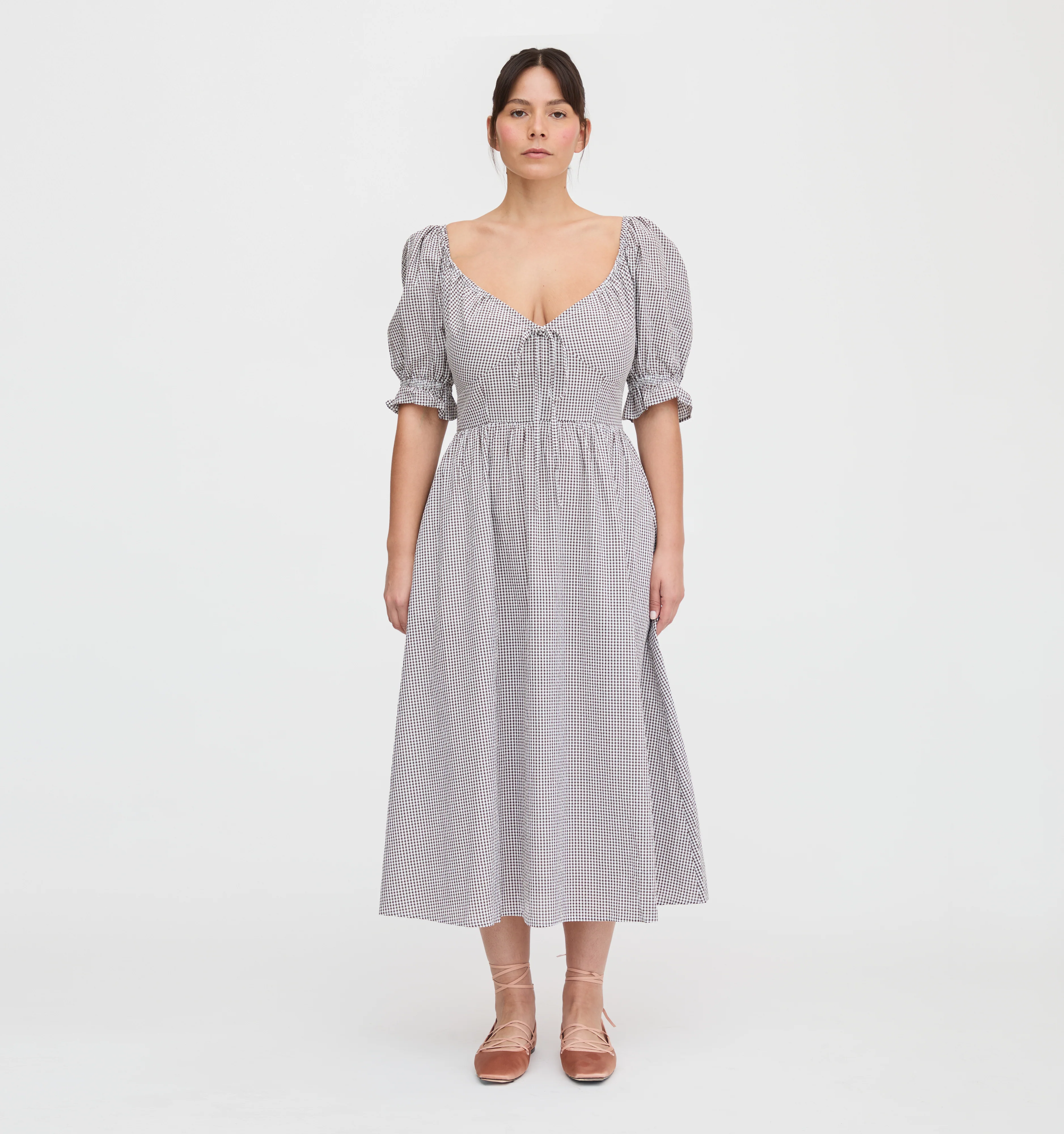 The Ophelia Dress - Chocolate Gingham