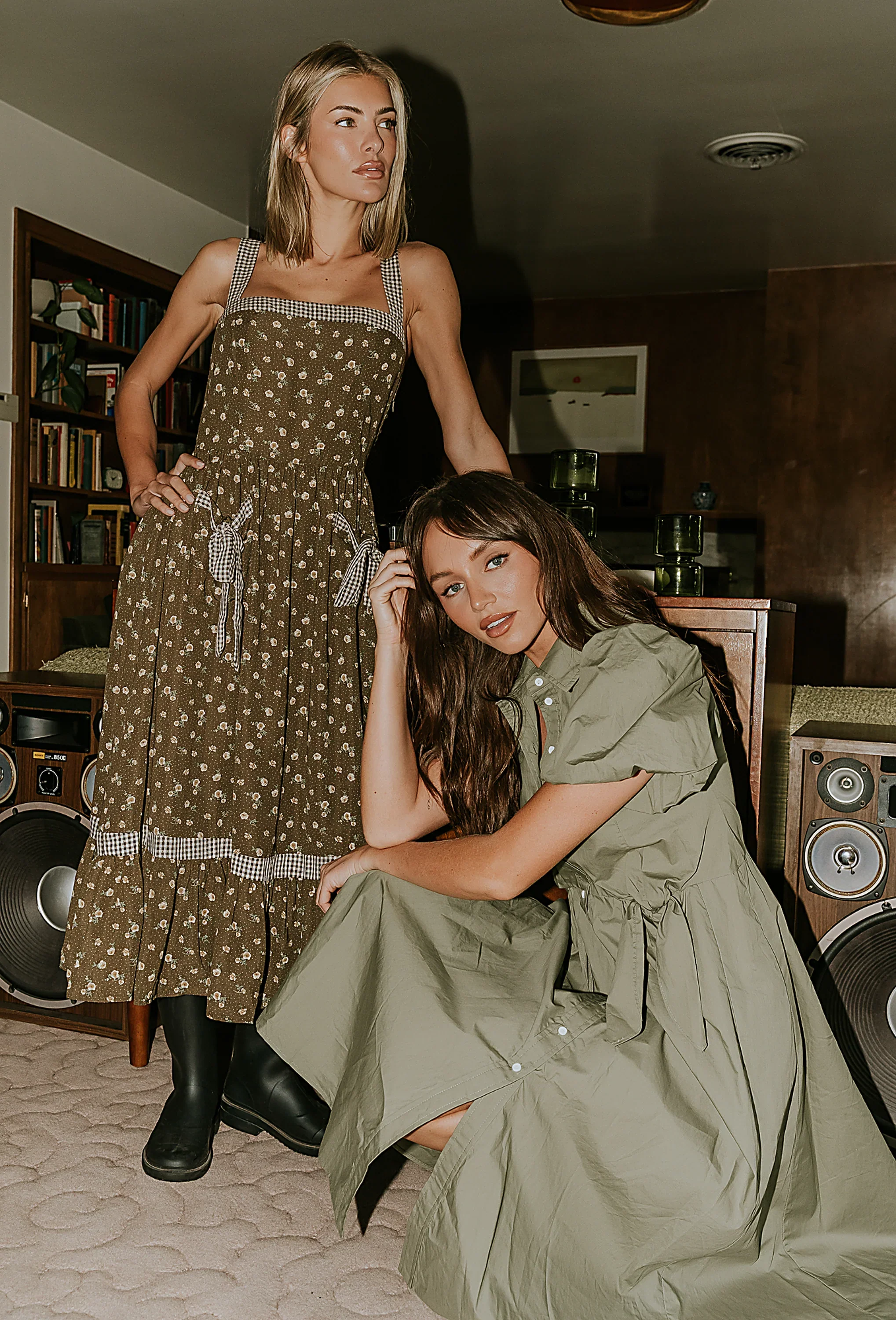 Terry Collared Midi Dress