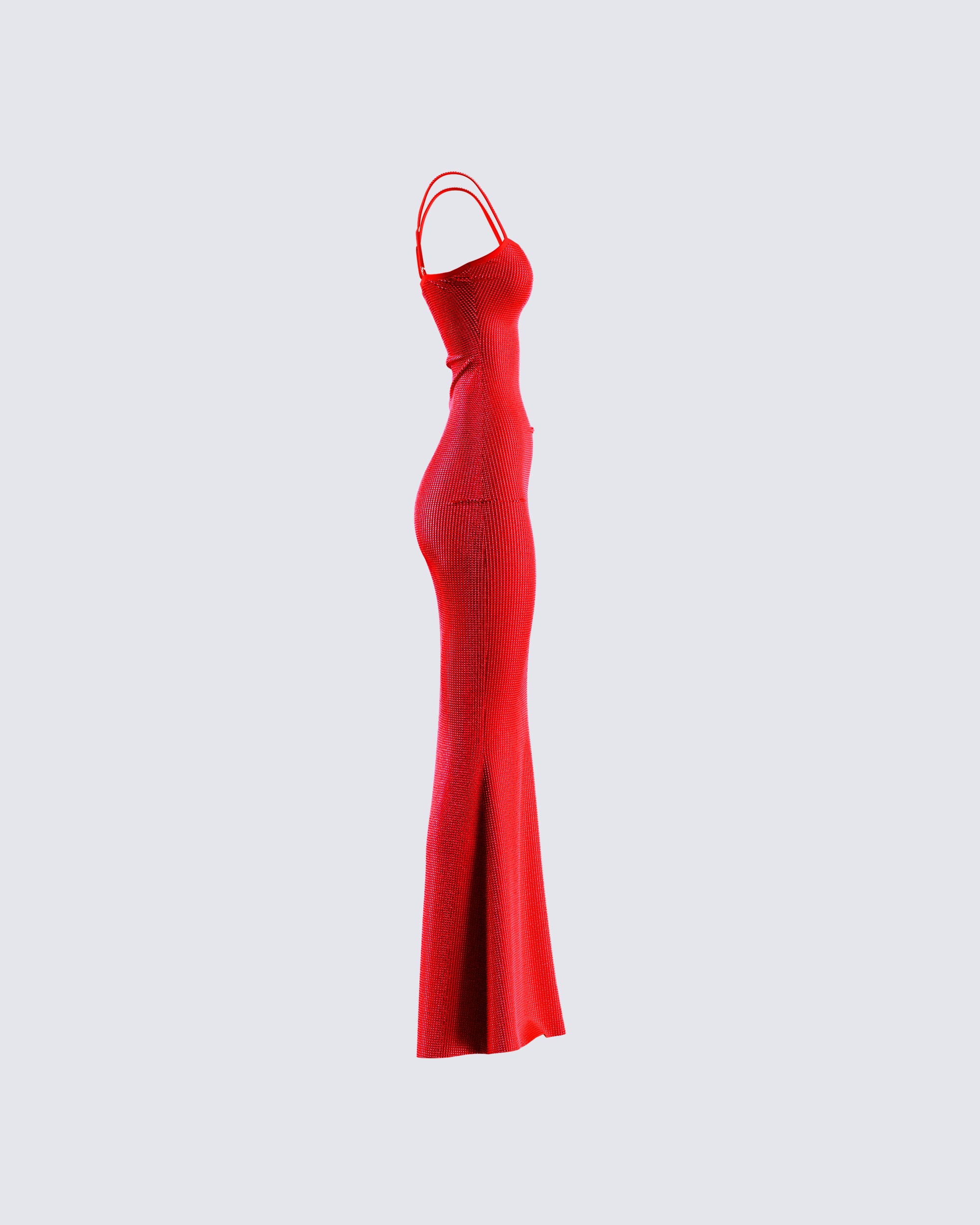 Numa Red Rhinestone Gown
