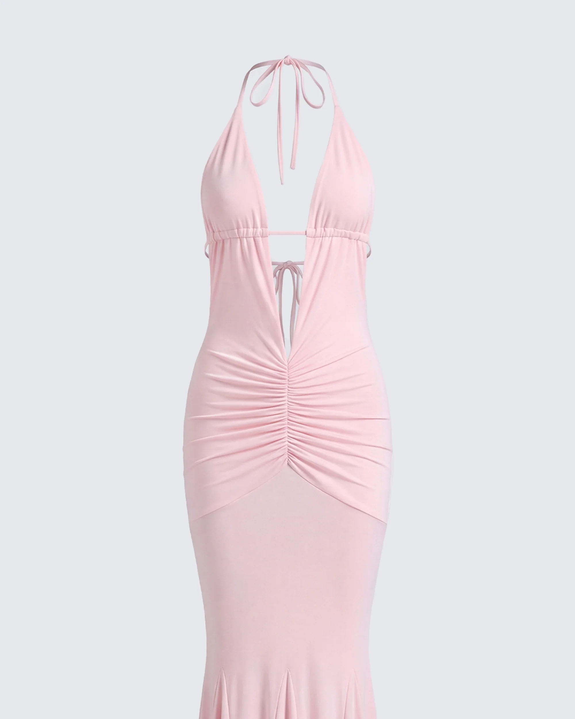 Ravie Pink Halterneck Maxi Dress
