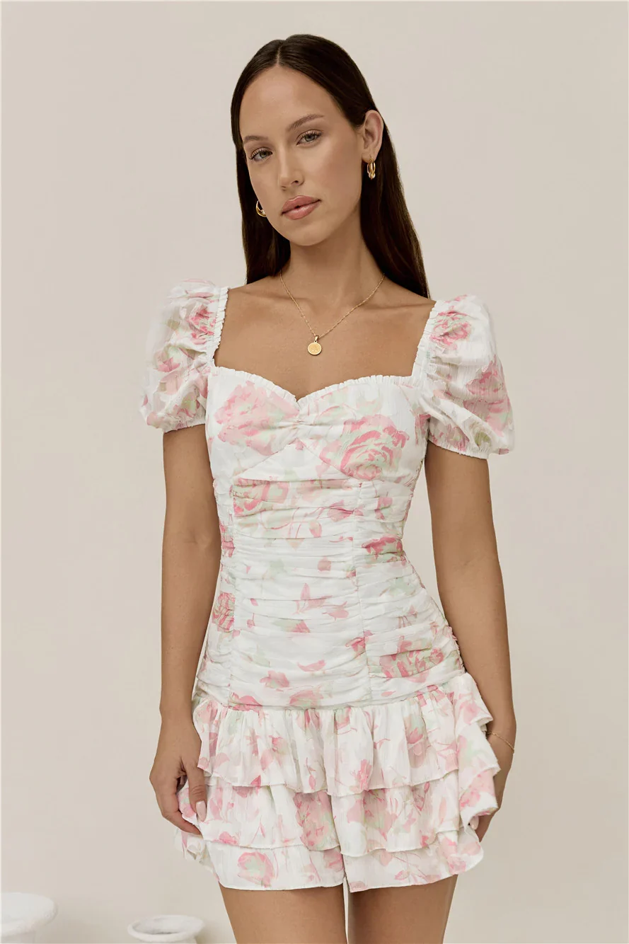 Flora’s Dream Mini Dress White