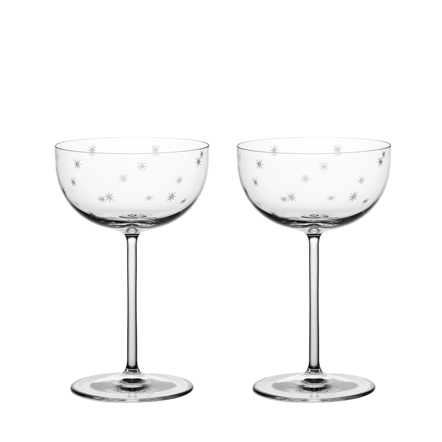 Richard Brendon Star Cut Coupe Glass / Set of 2 **