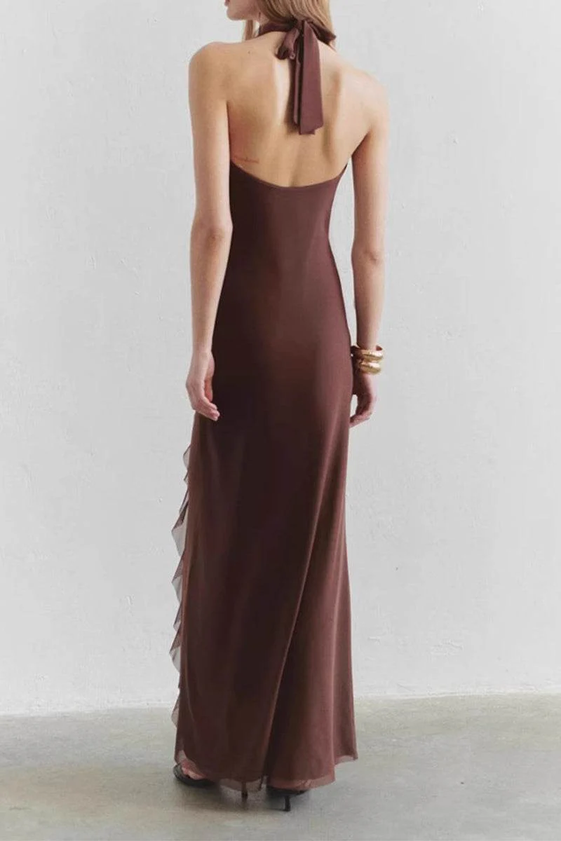 Sheath-Column Maxi Chiffon Dress 927383006662