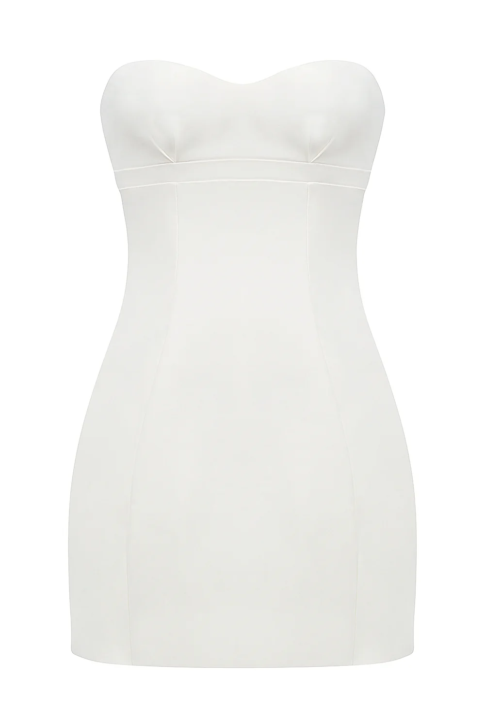 white strapless twill mini dress - luluinthesky