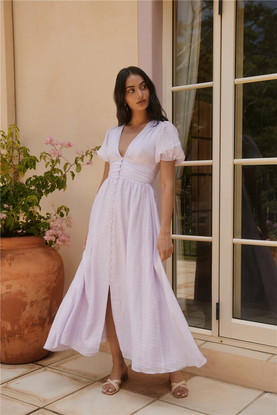 Busy Bee Maxi Dress Lilac - luluinthesky