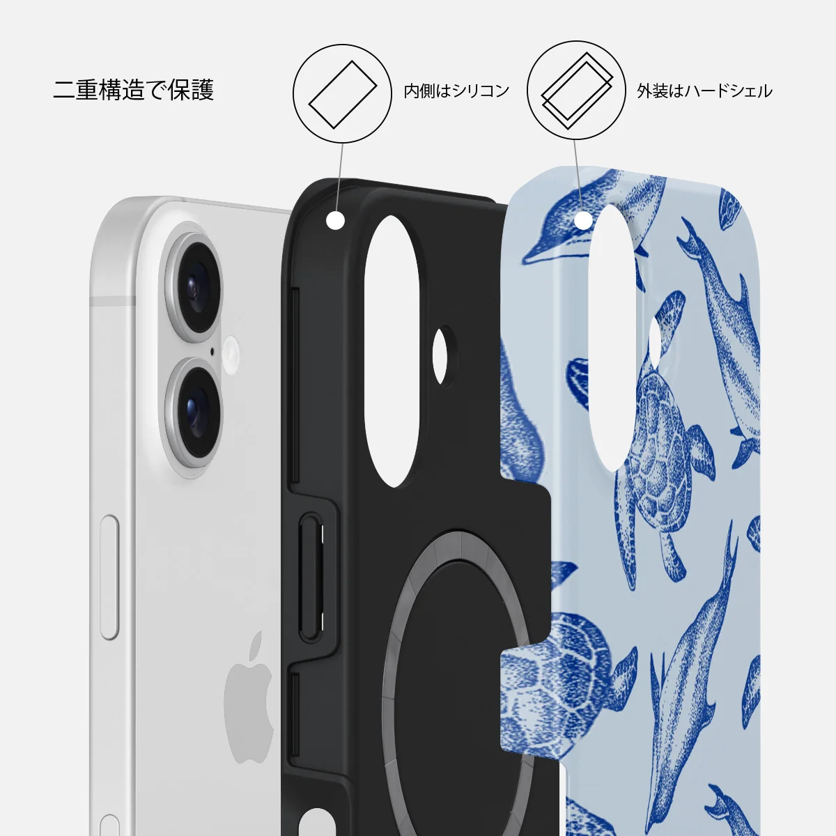 Aquatic Dance - iPhone 16 Plus ケース