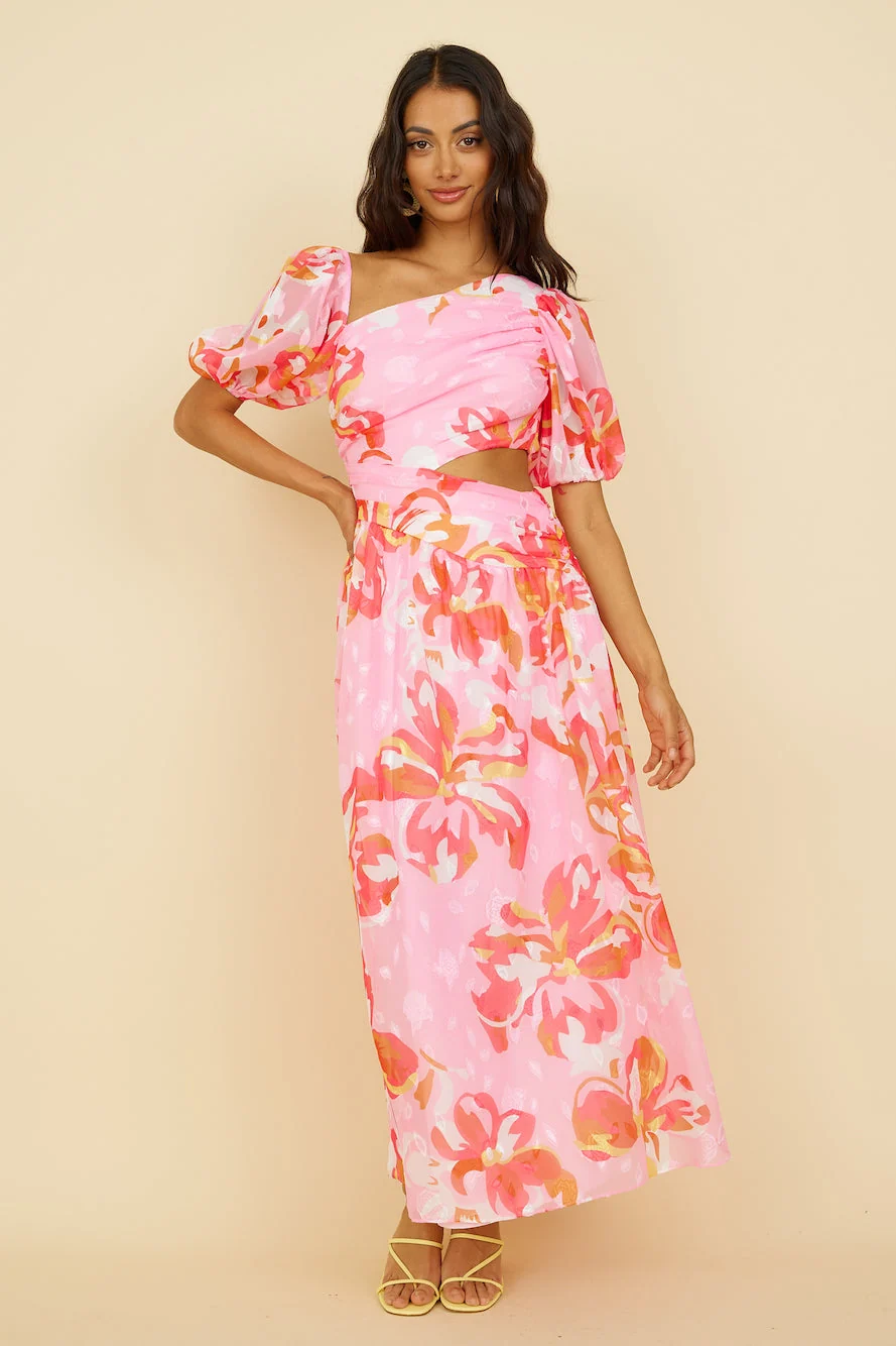 Pretty Lies Maxi Dress Pink