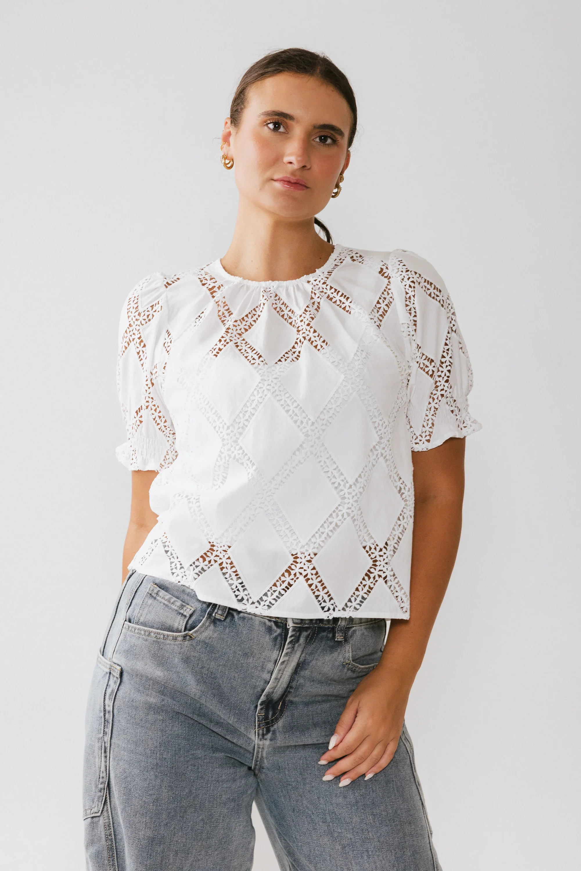 Noelle Loose Blouse in White