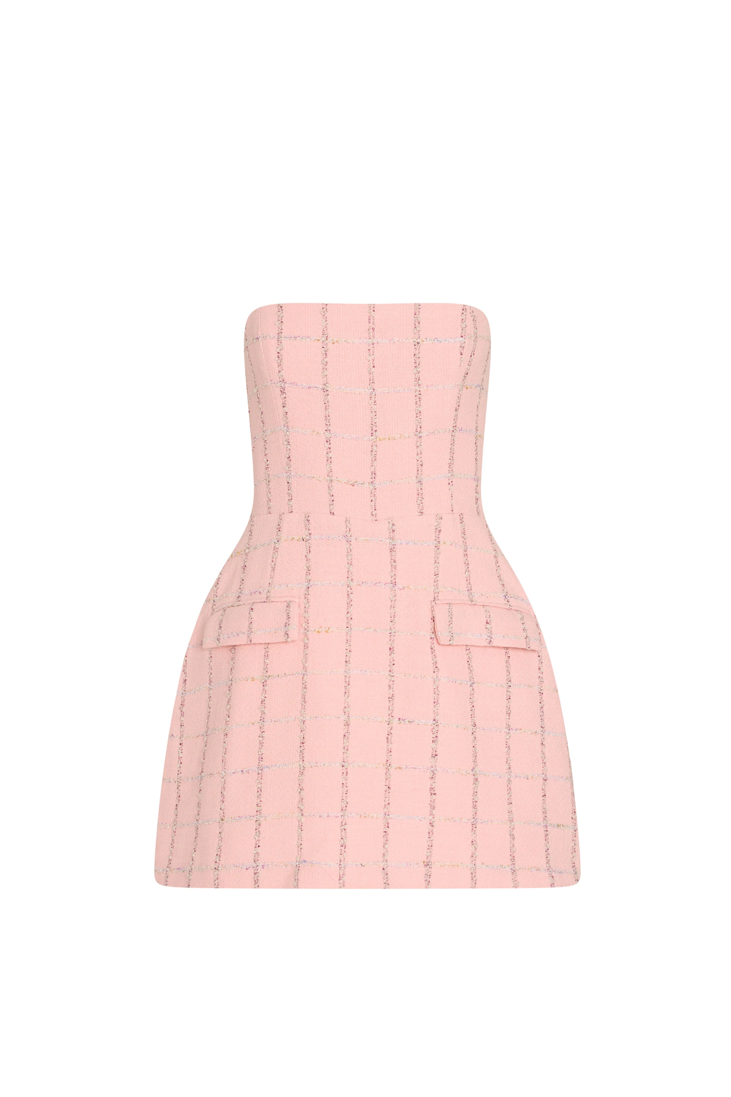 Strapless Bethany Romper in Charlotte Tweed