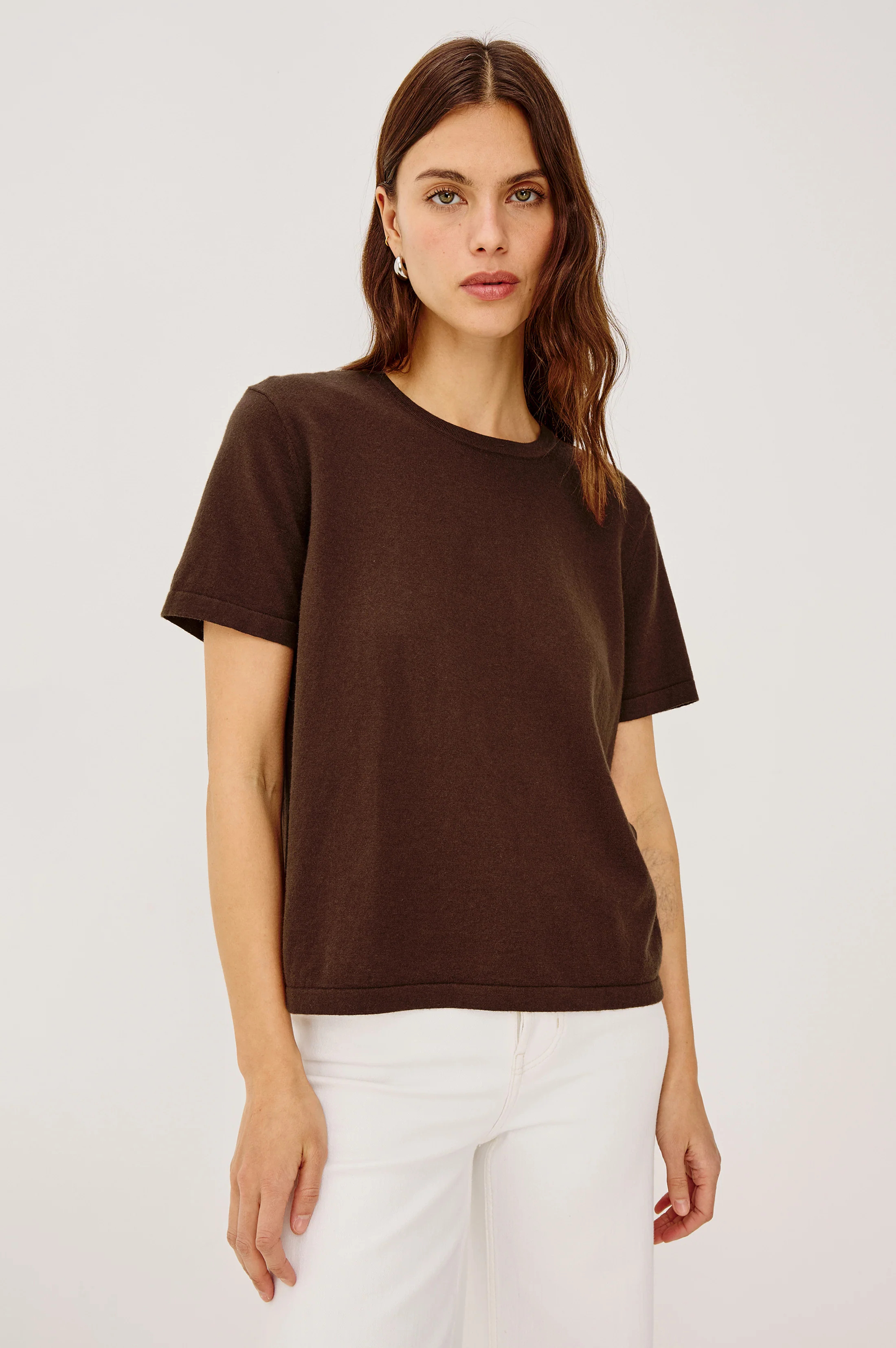 Cotton Cashmere T-Shirt - Espresso