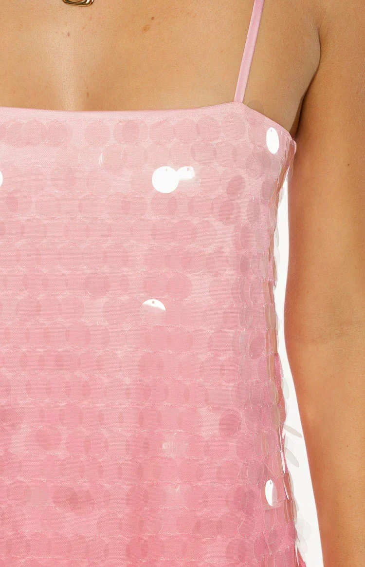 Sansone Pink Ombre Sequin Mini Dress - luluinthesky