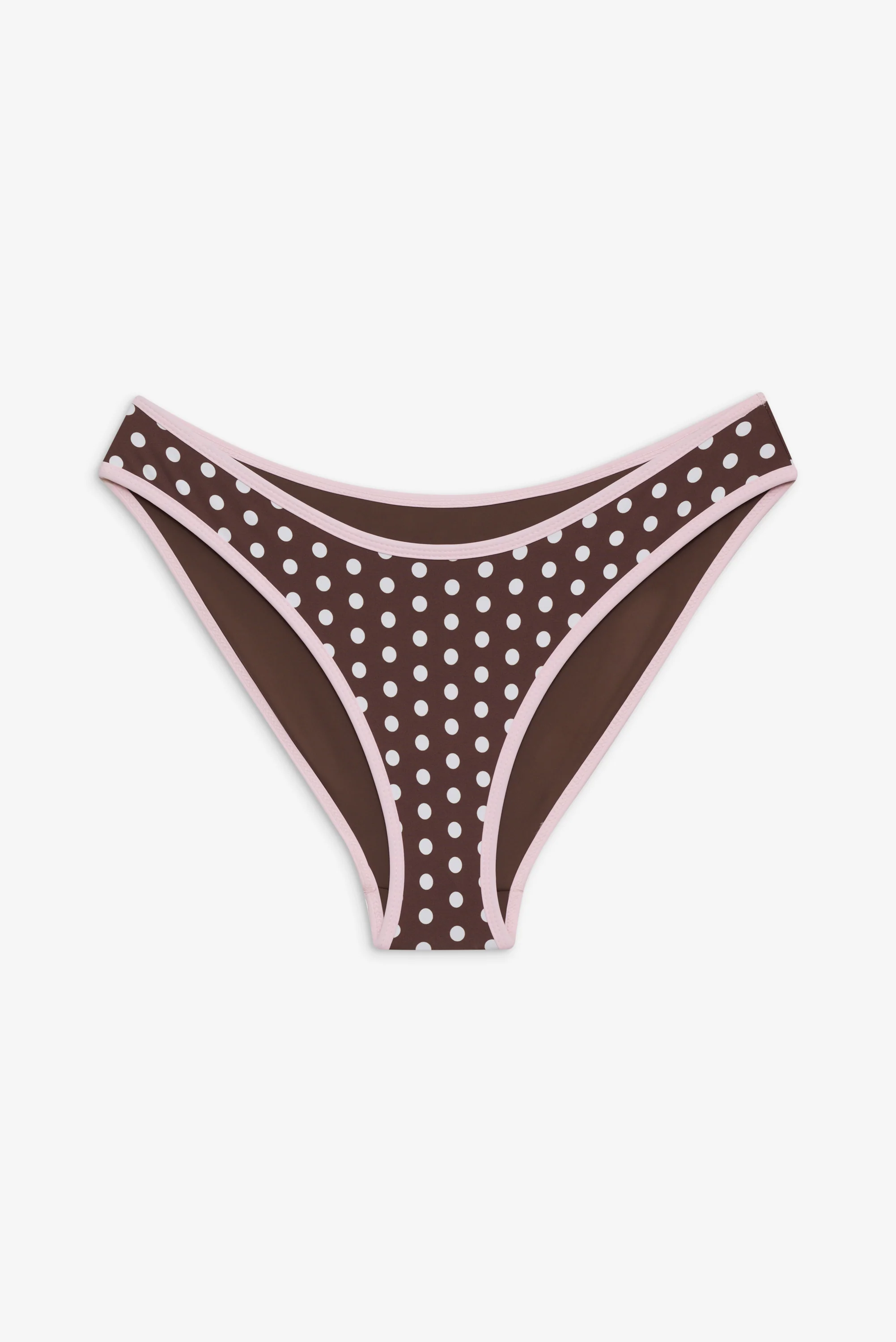 Catalina Full Coverage Bikini Bottom - Cocoa Dot - luluinthesky
