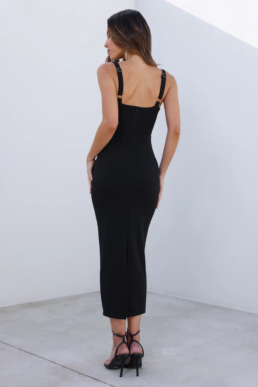 Sparkling Mood Maxi Dress Black
